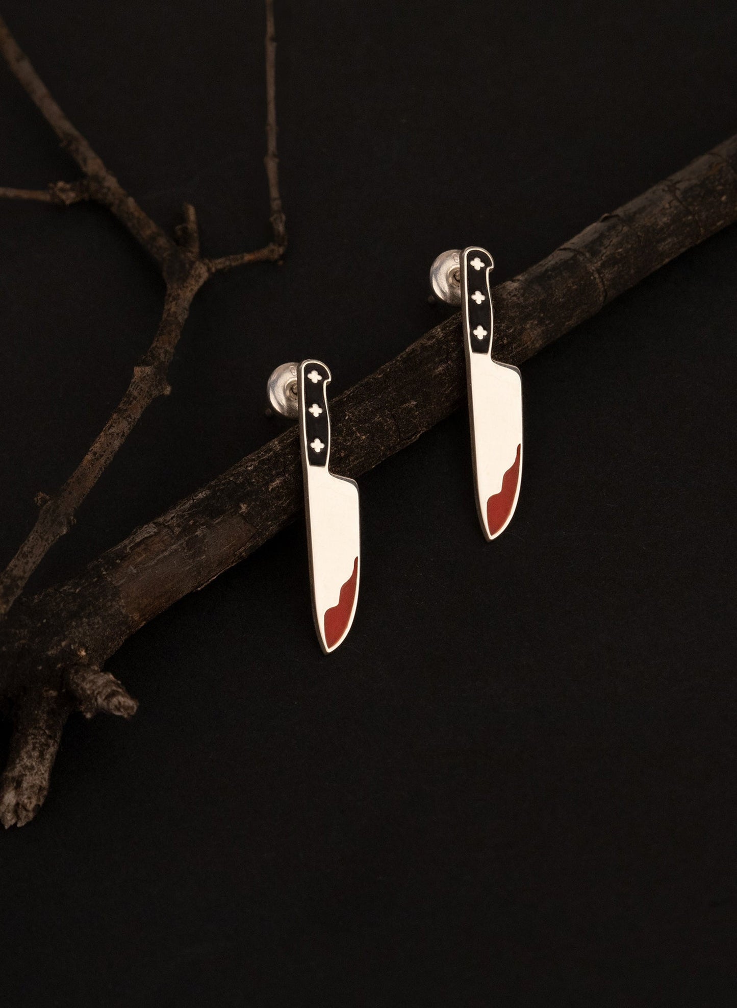 Knife Earrings - Bloody Axe Earrings - Axe Earrings - Halloween Jewelry