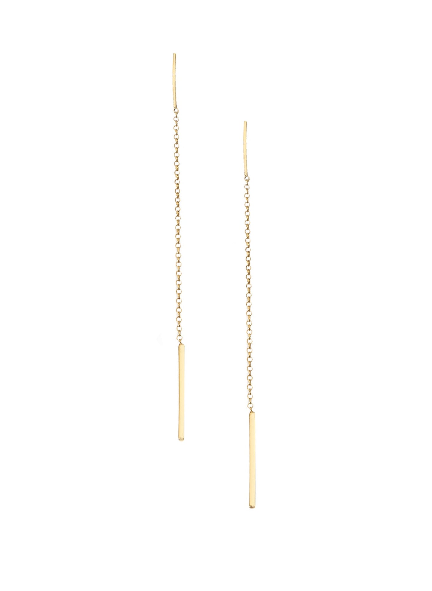 925 Sterling Silver Thread Chain Earrings