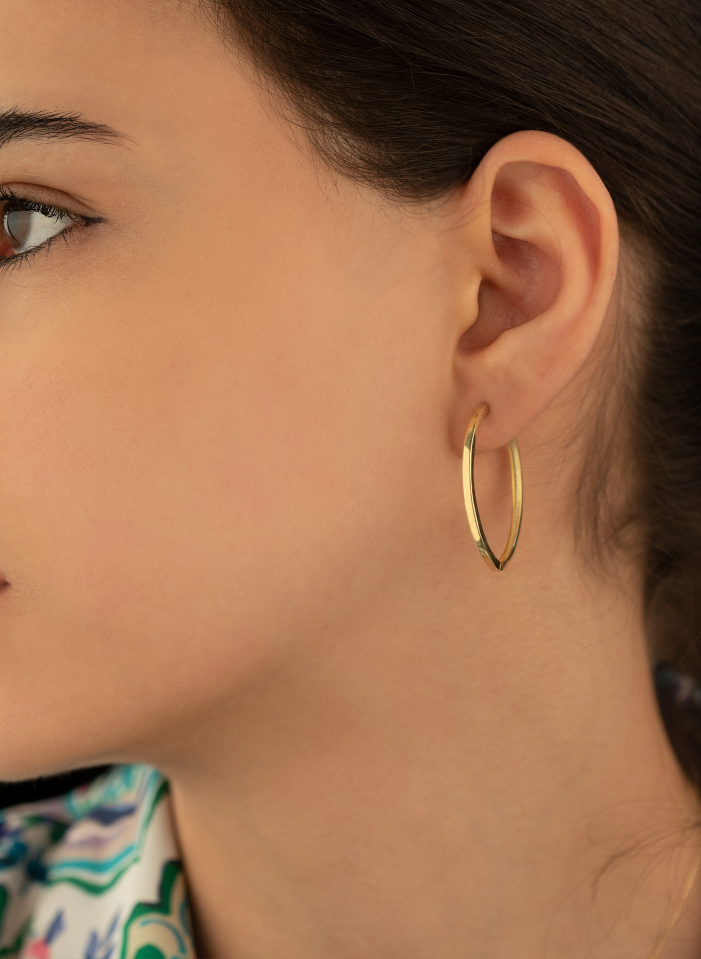 925 Sterling Silver Thin Large 28mm / 33mm Hoop Earrings