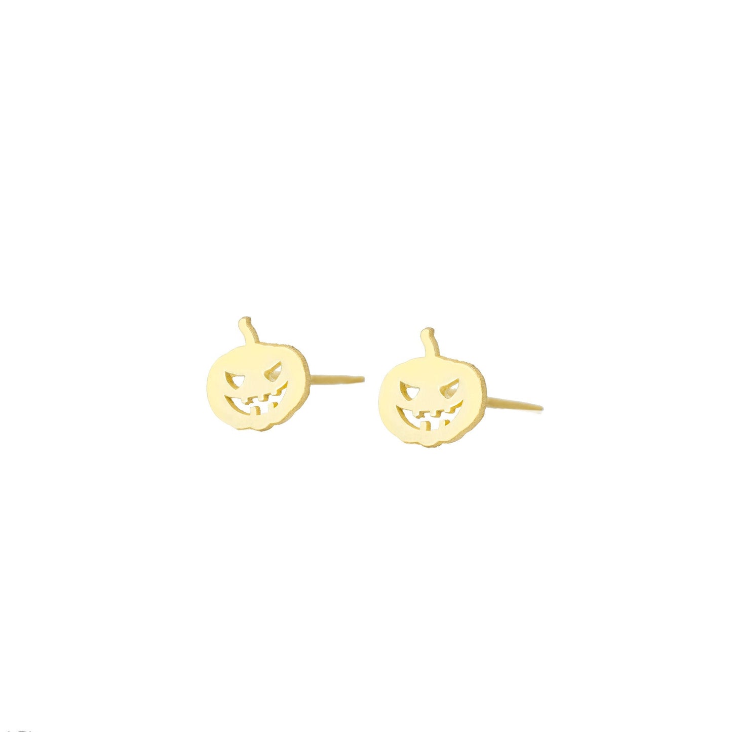 925 Sterling Silver Pumpkin Stud Earrings