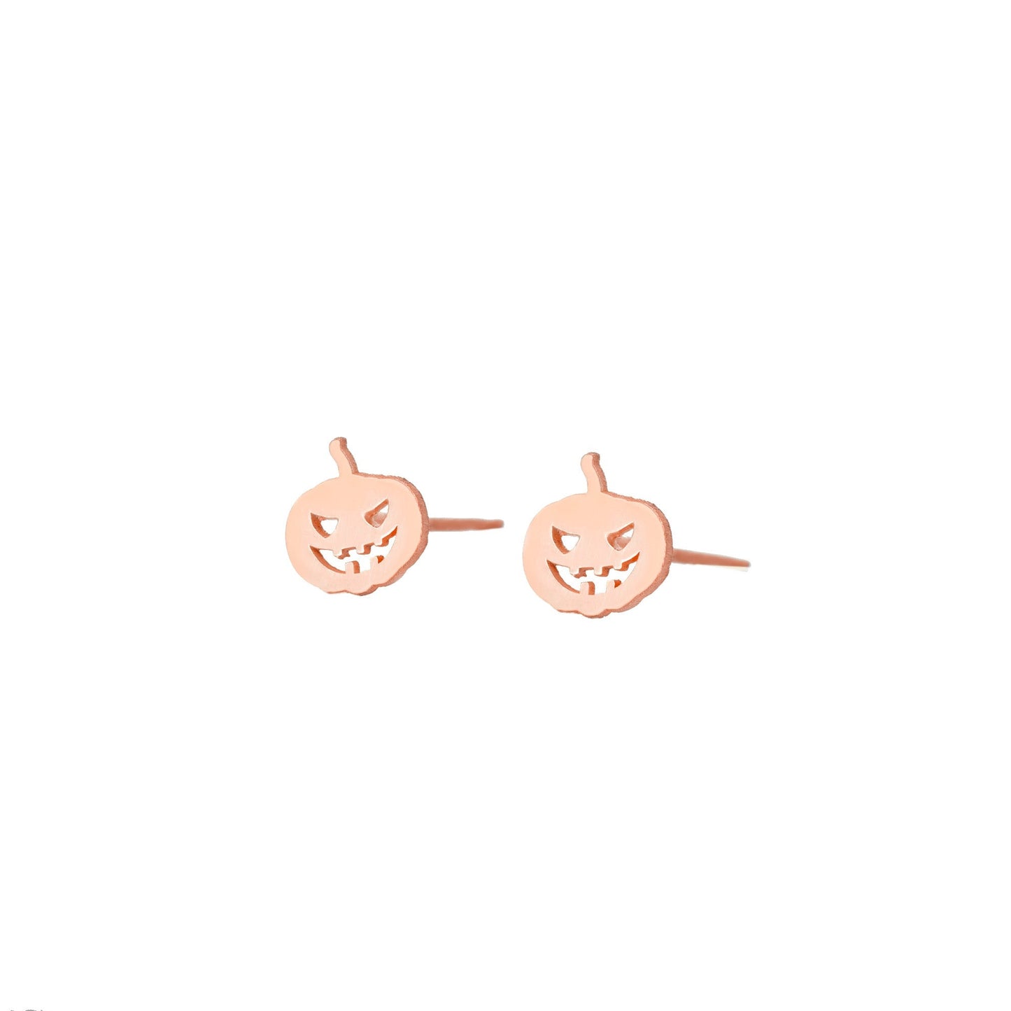 925 Sterling Silver Pumpkin Stud Earrings