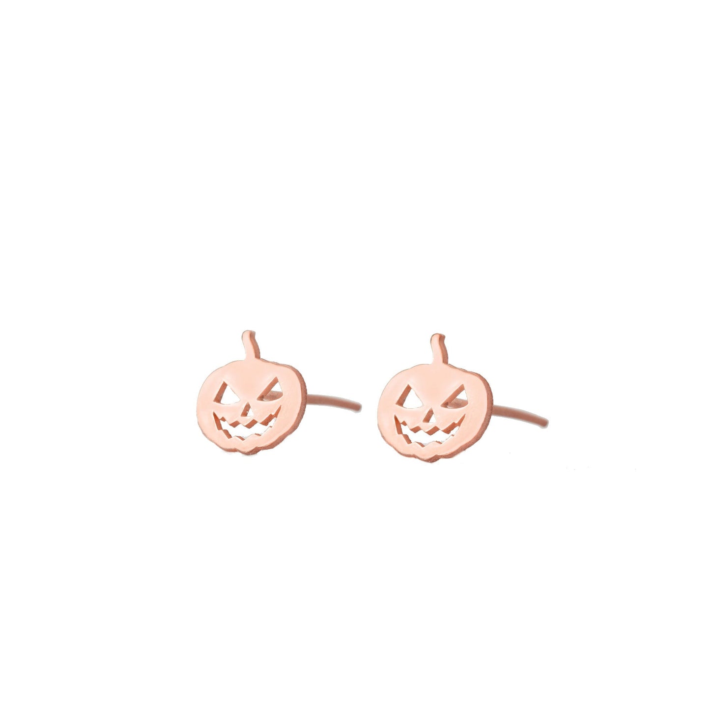 925 Sterling Silver Pumpkin Stud Earrings