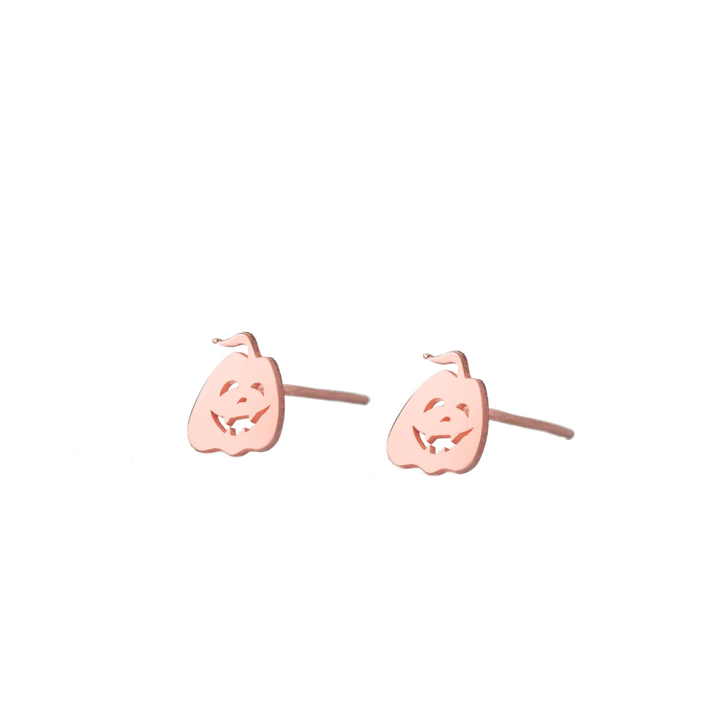 925 Sterling Silver Pumpkin Stud Earrings
