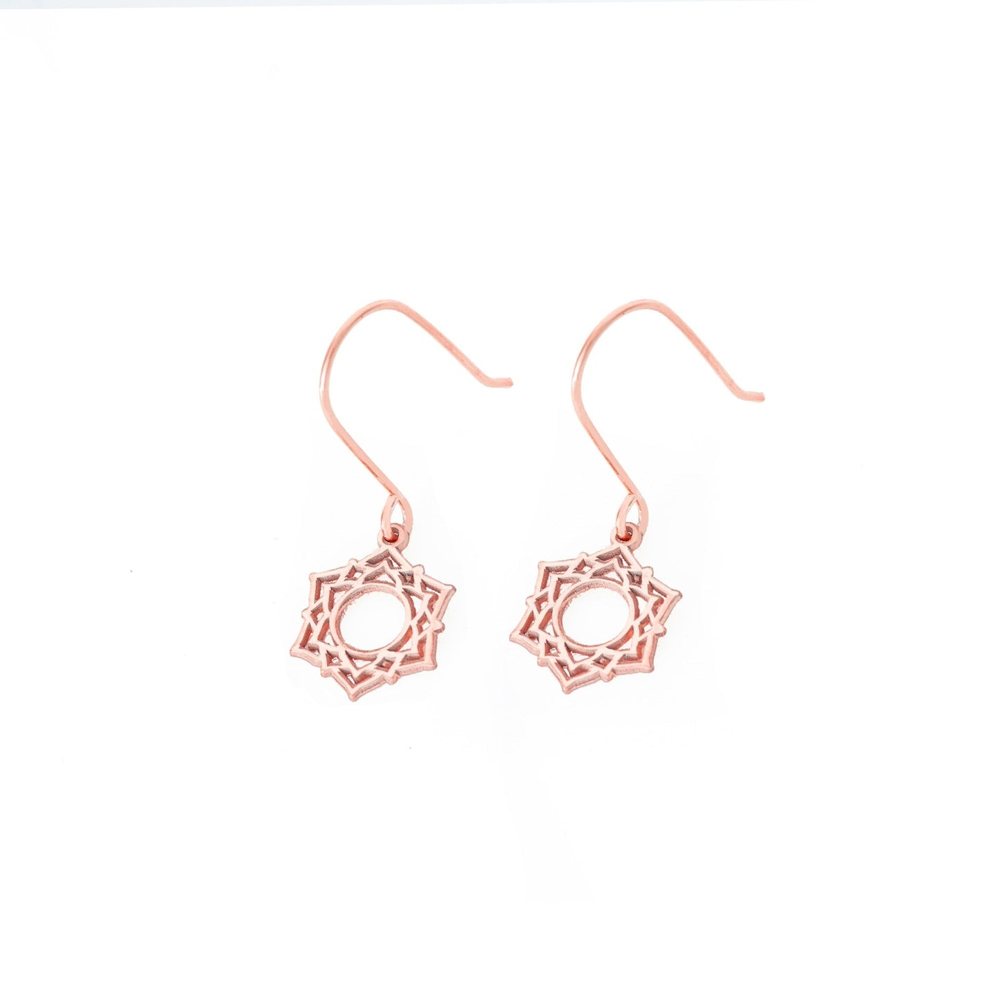 925 Sterling Silver Crown Chakra Earrings