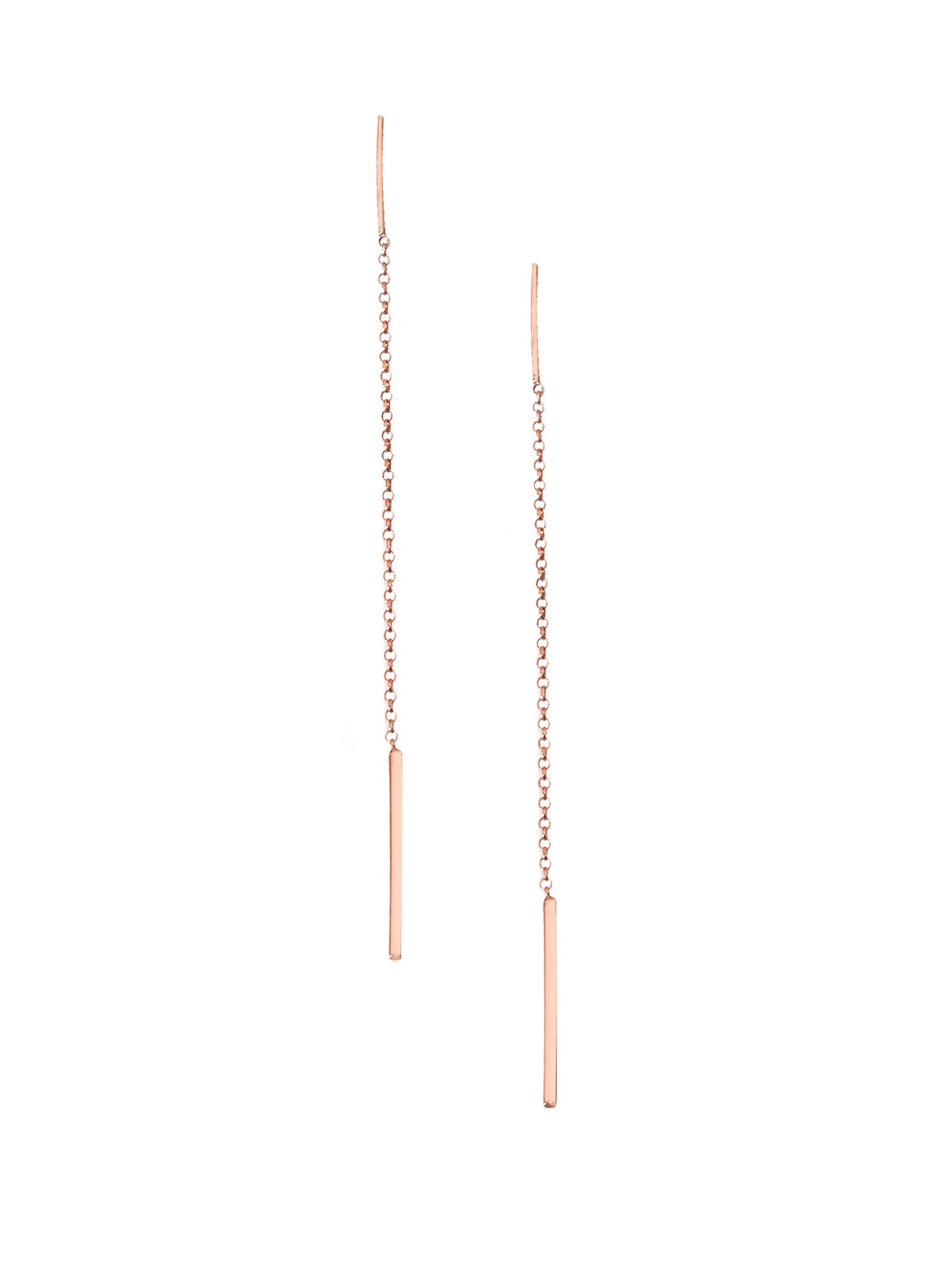 925 Sterling Silver Thread Chain Earrings
