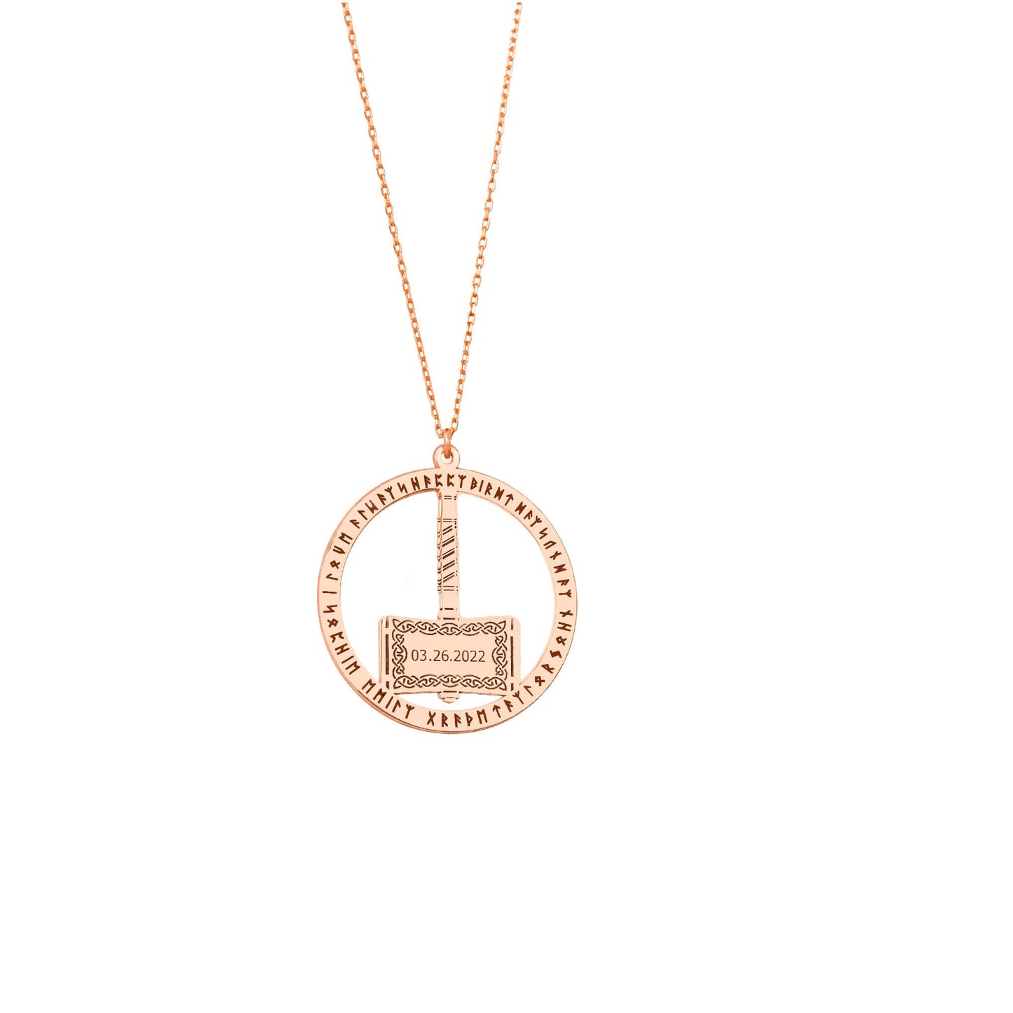 925 Sterling Silver Thor Viking Hammer Norse Pendant