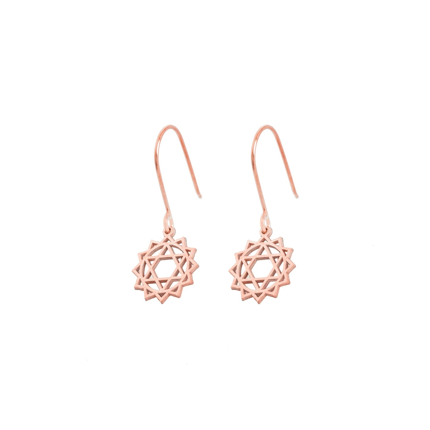 925 Sterling Silver Heart Chakra Earrings