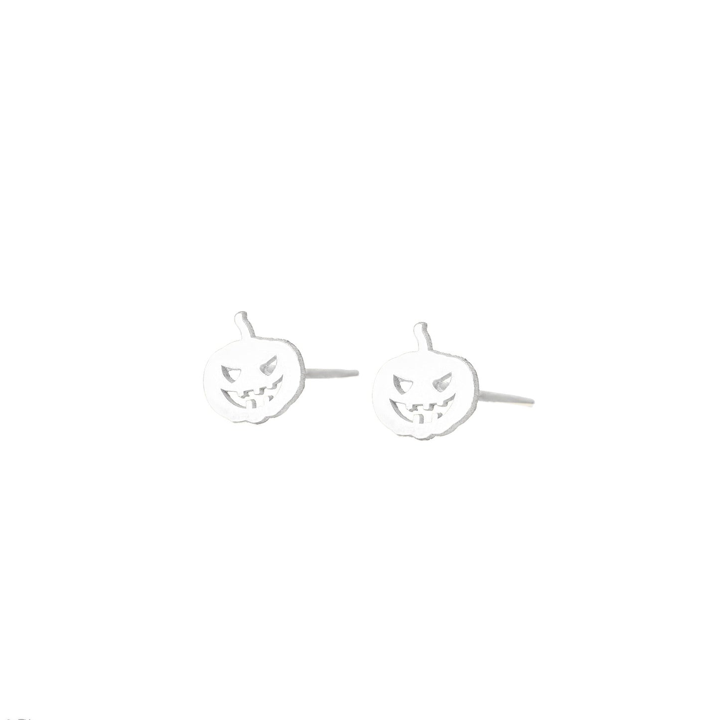 925 Sterling Silver Pumpkin Stud Earrings