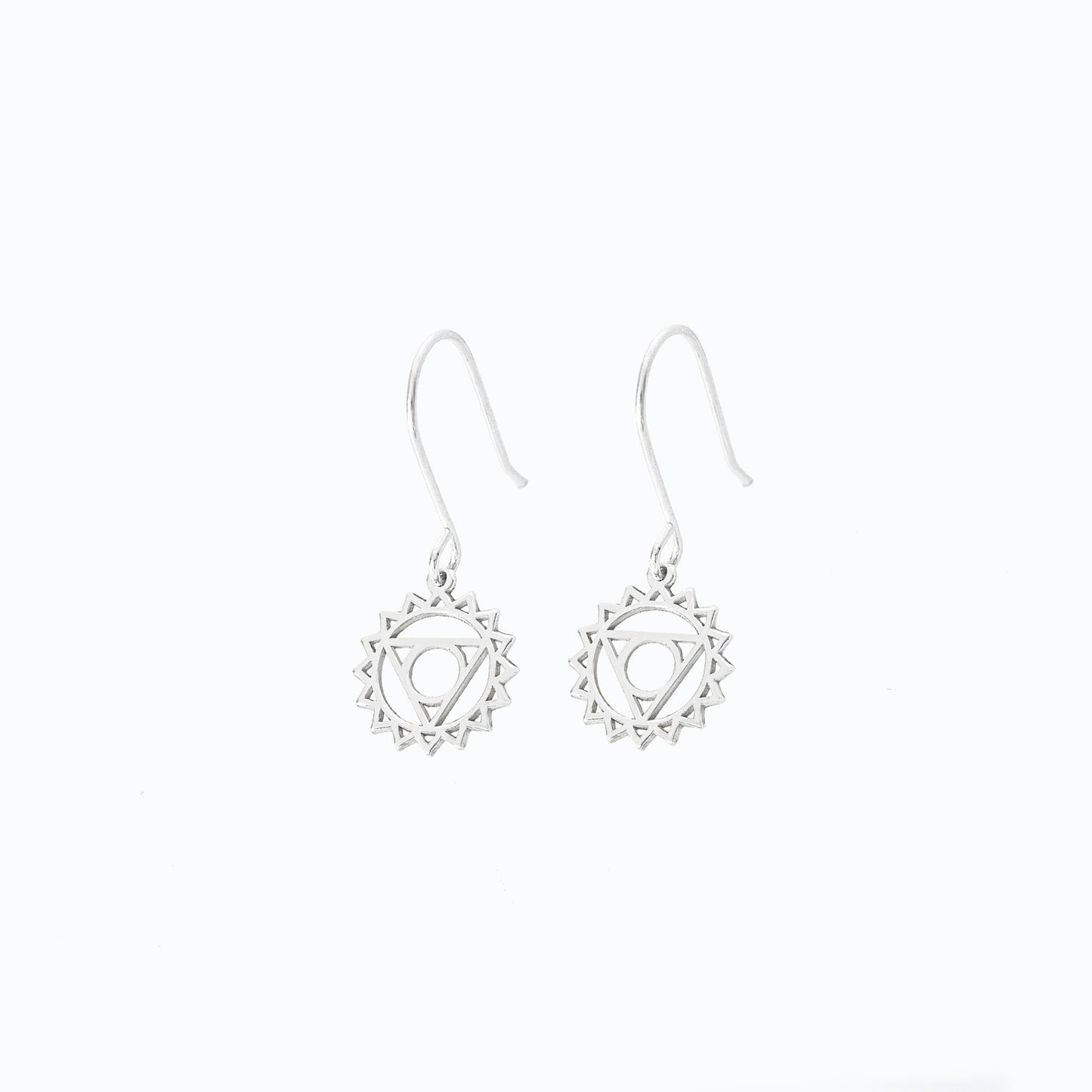 925 Sterling Silver Throat Chakra Earring