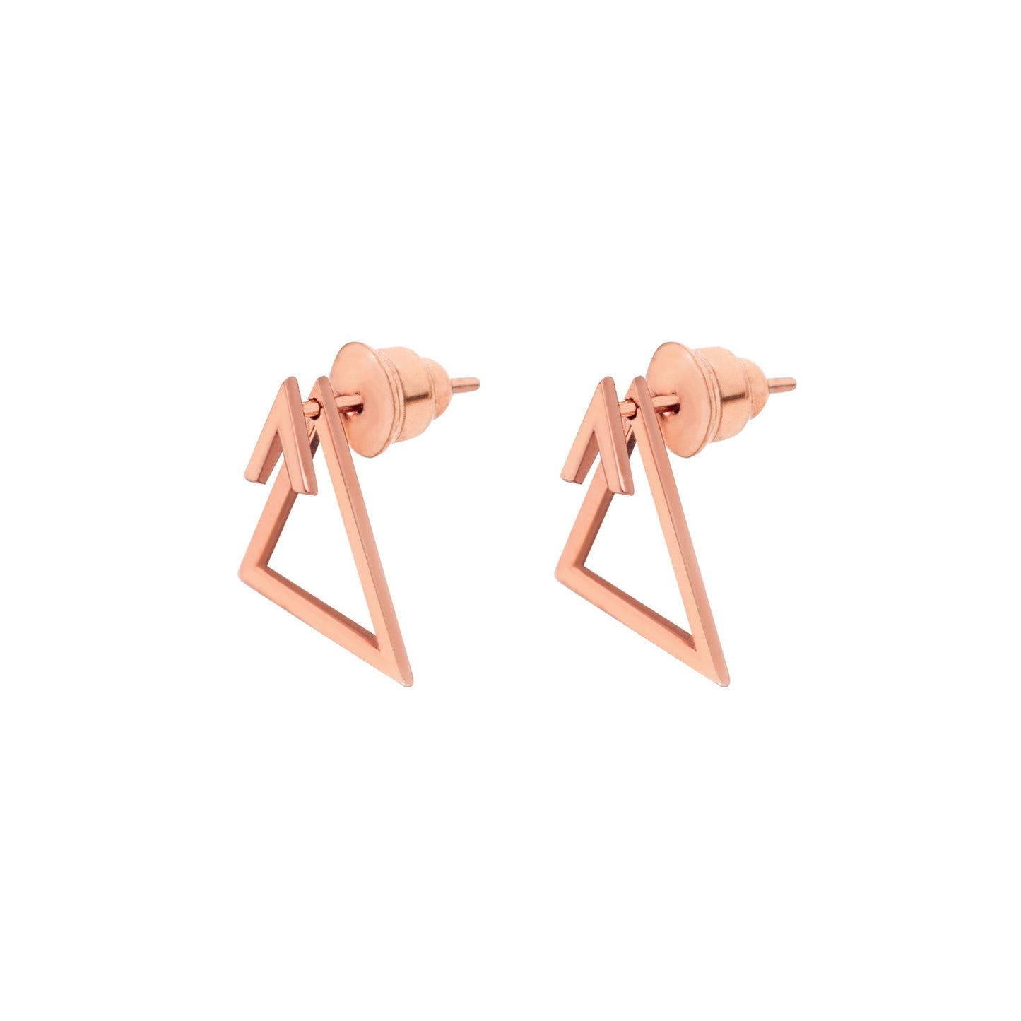 925 Sterling Silver Triangle Ear Jacket Earrings