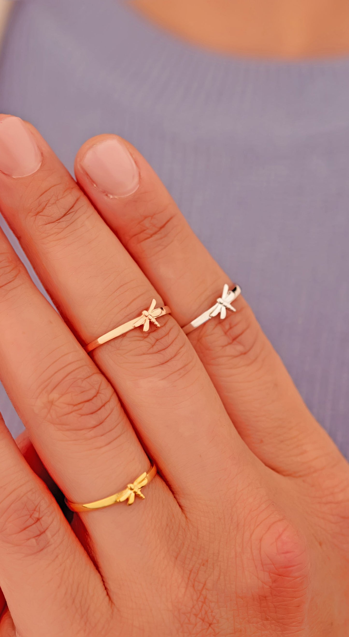 925 Sterling Silver Dragonfly Ring