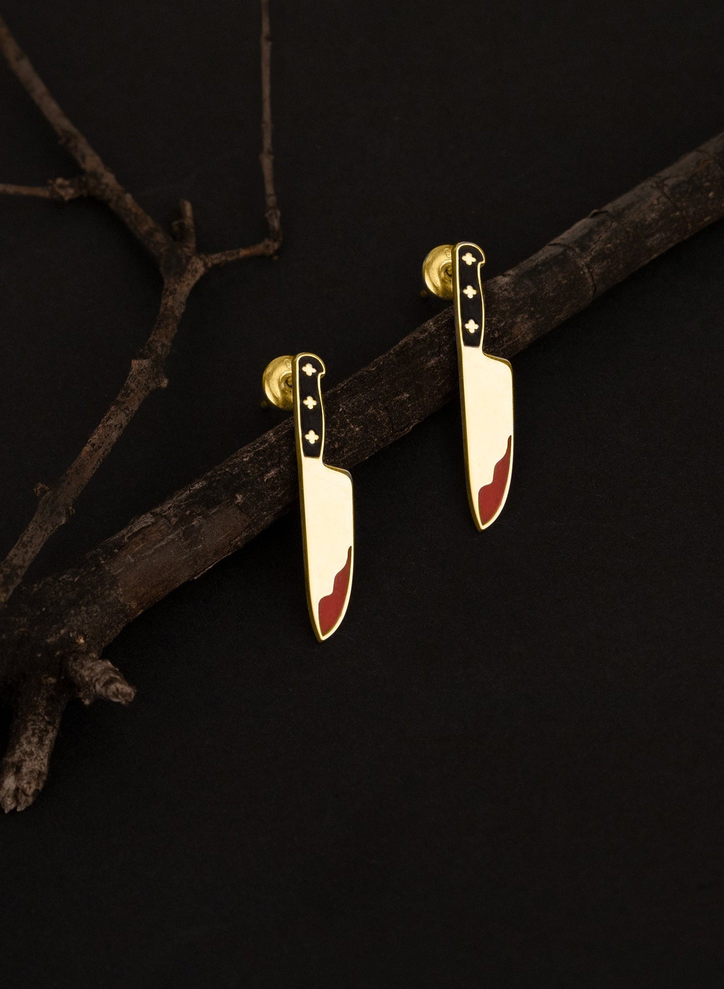 Knife Earrings - Bloody Axe Earrings - Axe Earrings - Halloween Jewelry