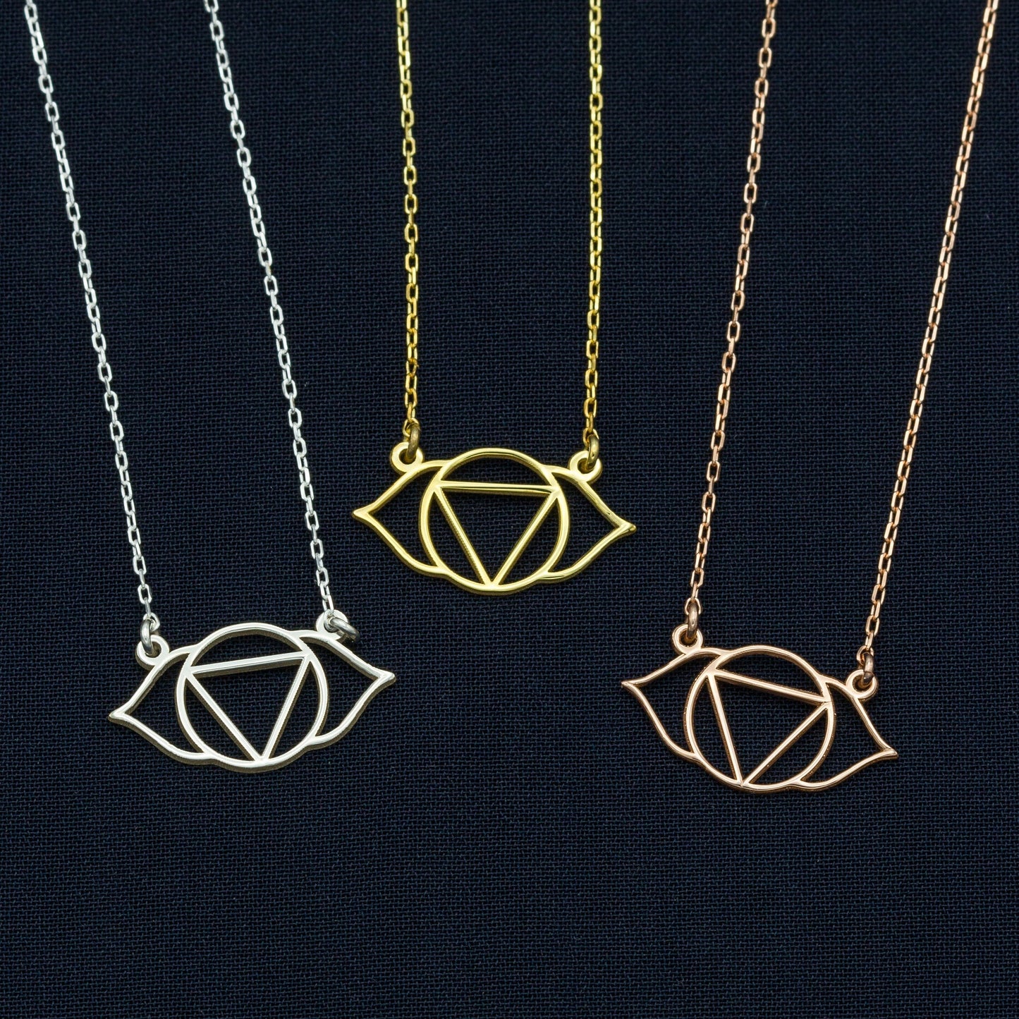 925 Sterling Silver Third Eye Chakra Necklace