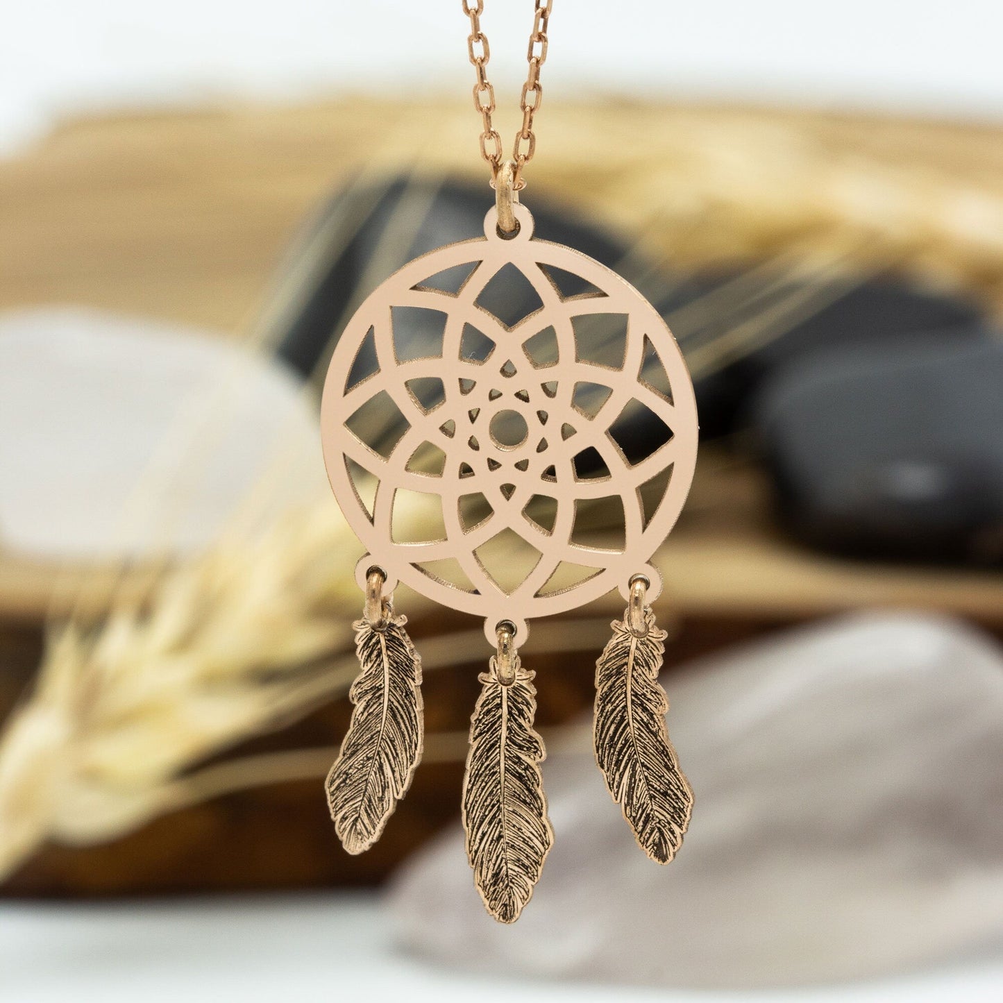 925 Ayar Gümüş Dream Catcher Kolye Kolye