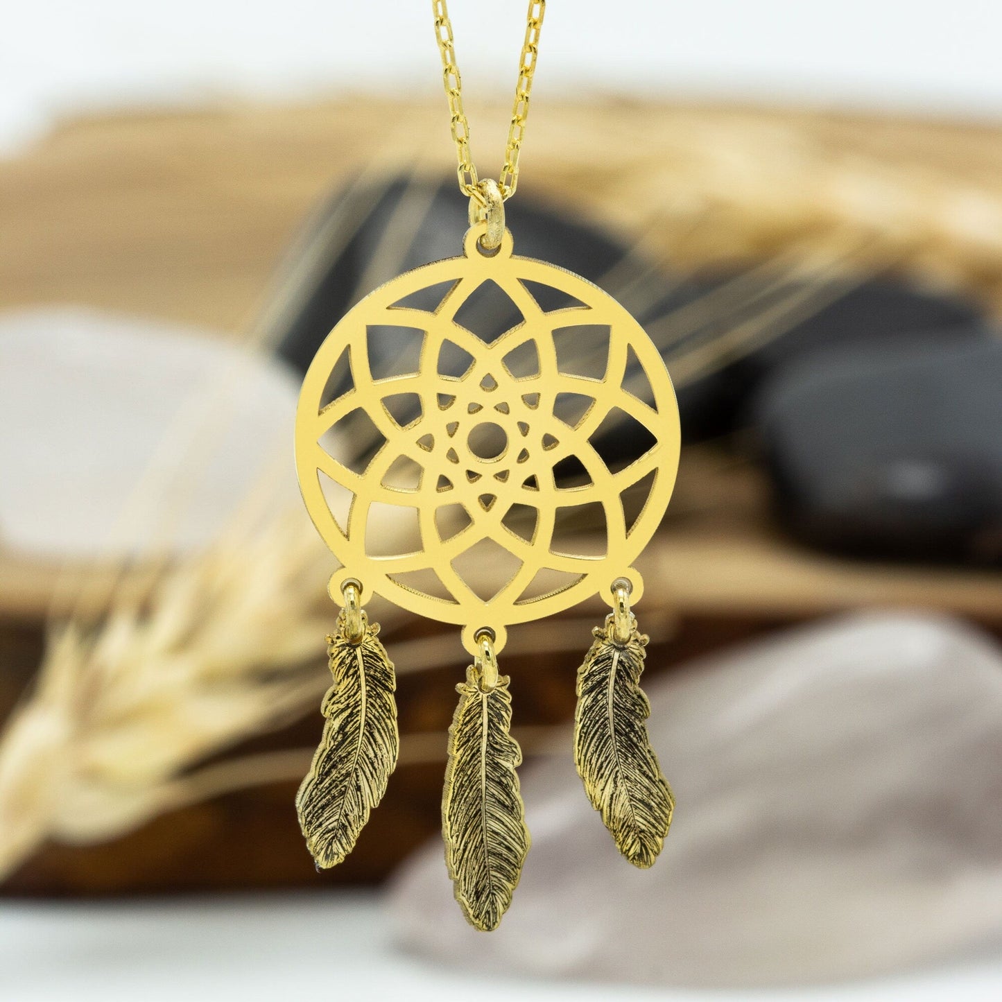 925 Ayar Gümüş Dream Catcher Kolye Kolye