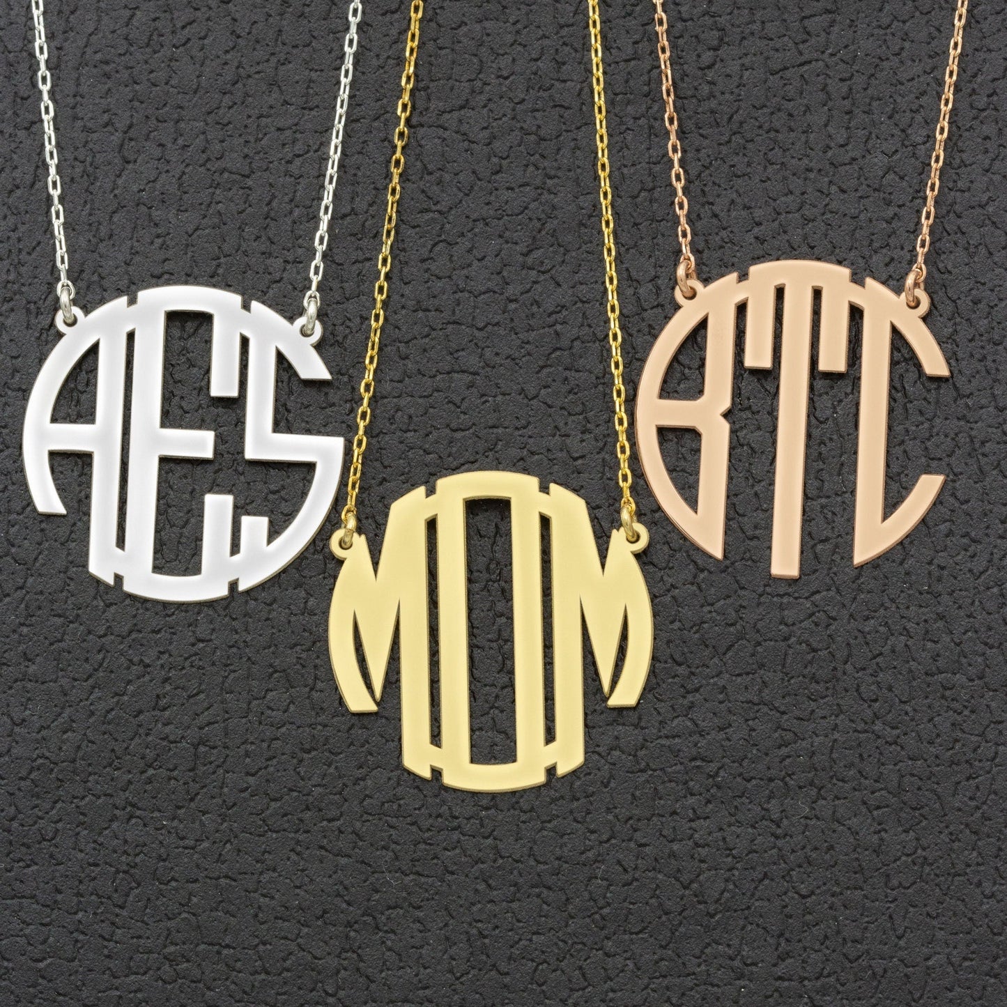 925 Sterling Silver Handmade Initial Necklace