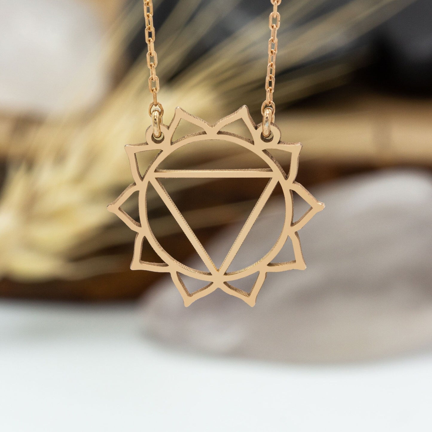 925 Sterling Silver Solar Plexus Chakra Necklace