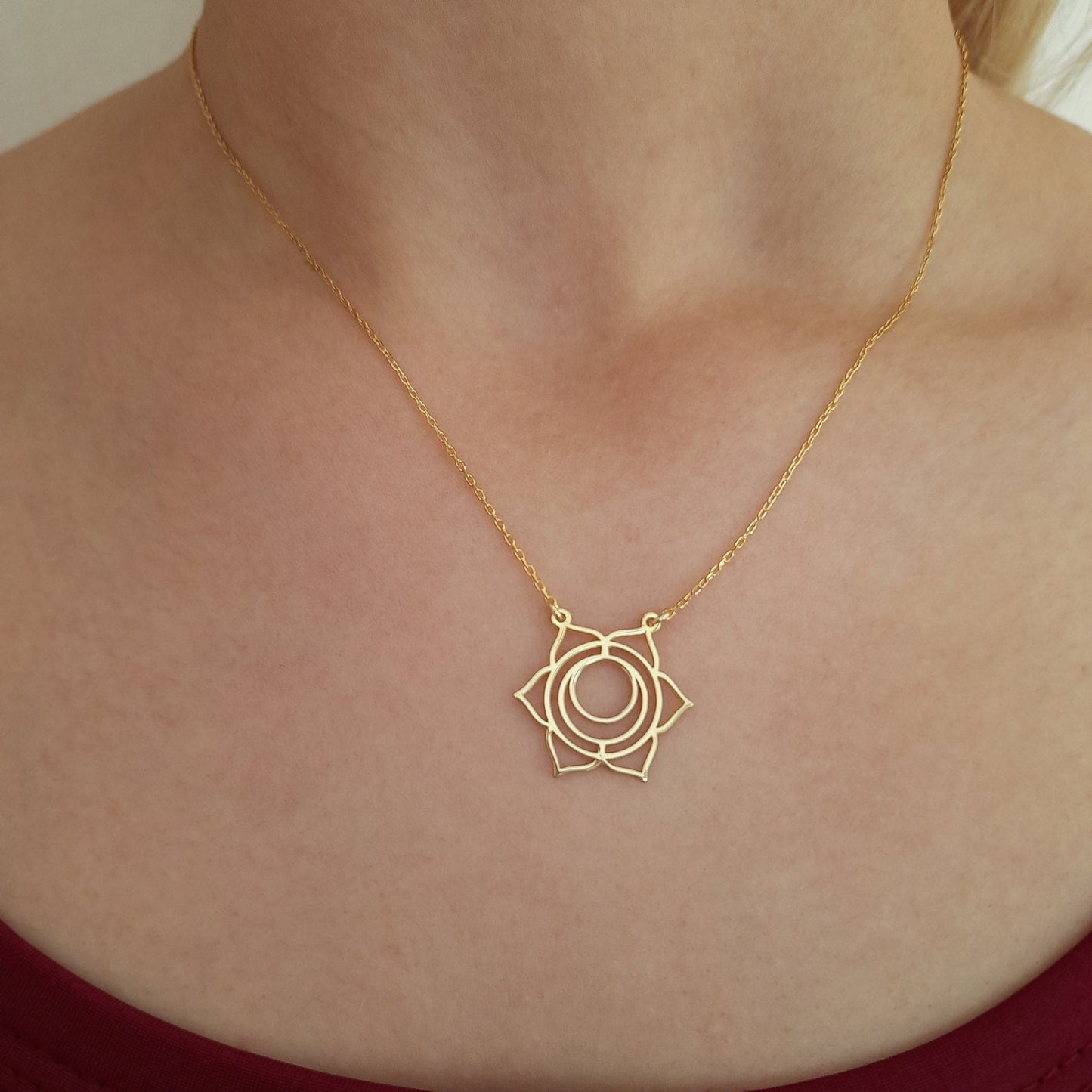 925 Sterling Silver Sacral Chakra Necklace