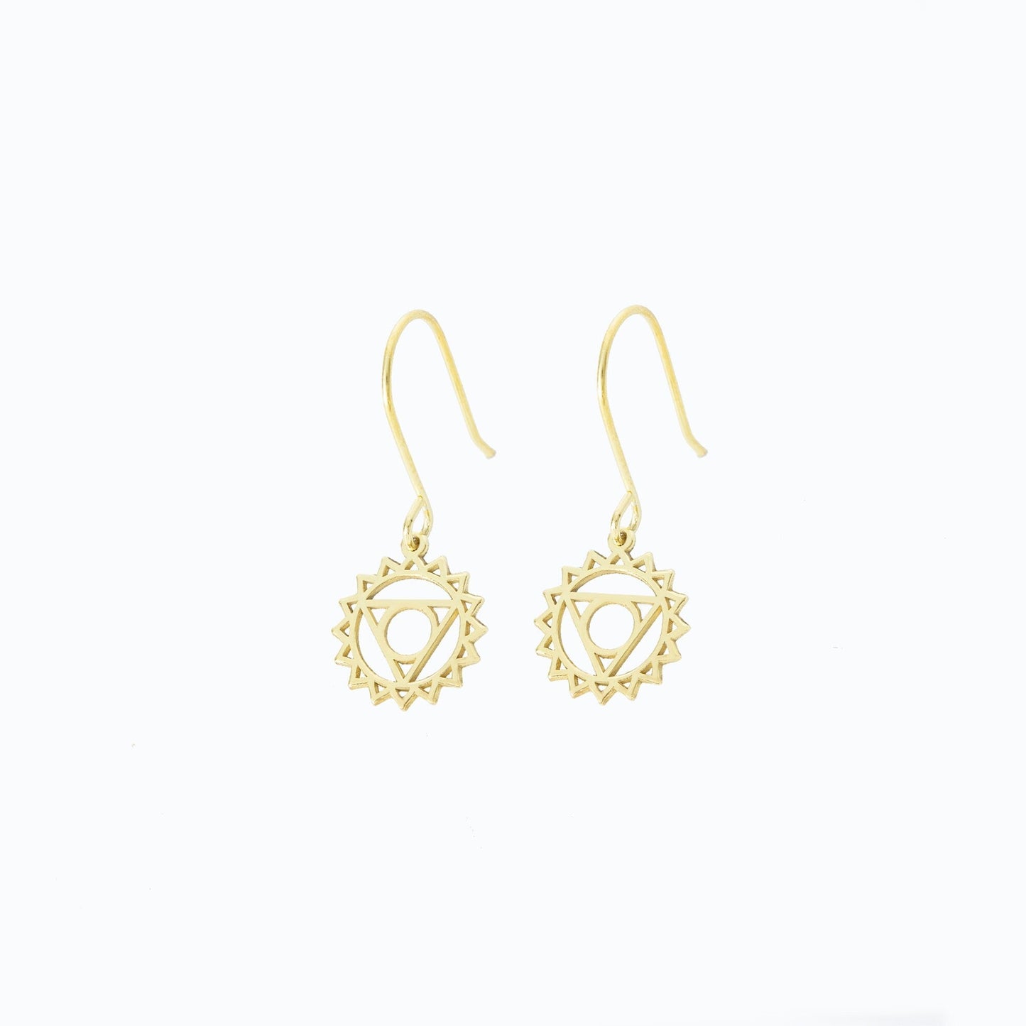 925 Sterling Silver Throat Chakra Earring