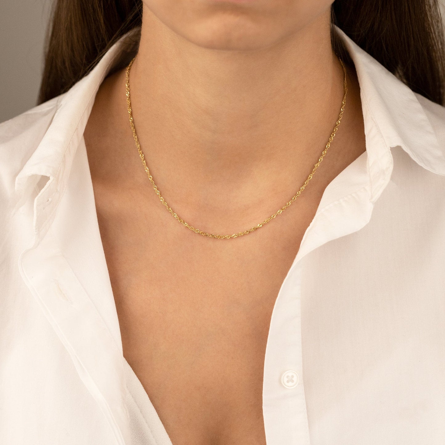 925 Sterling Silver Twist Chain Necklace