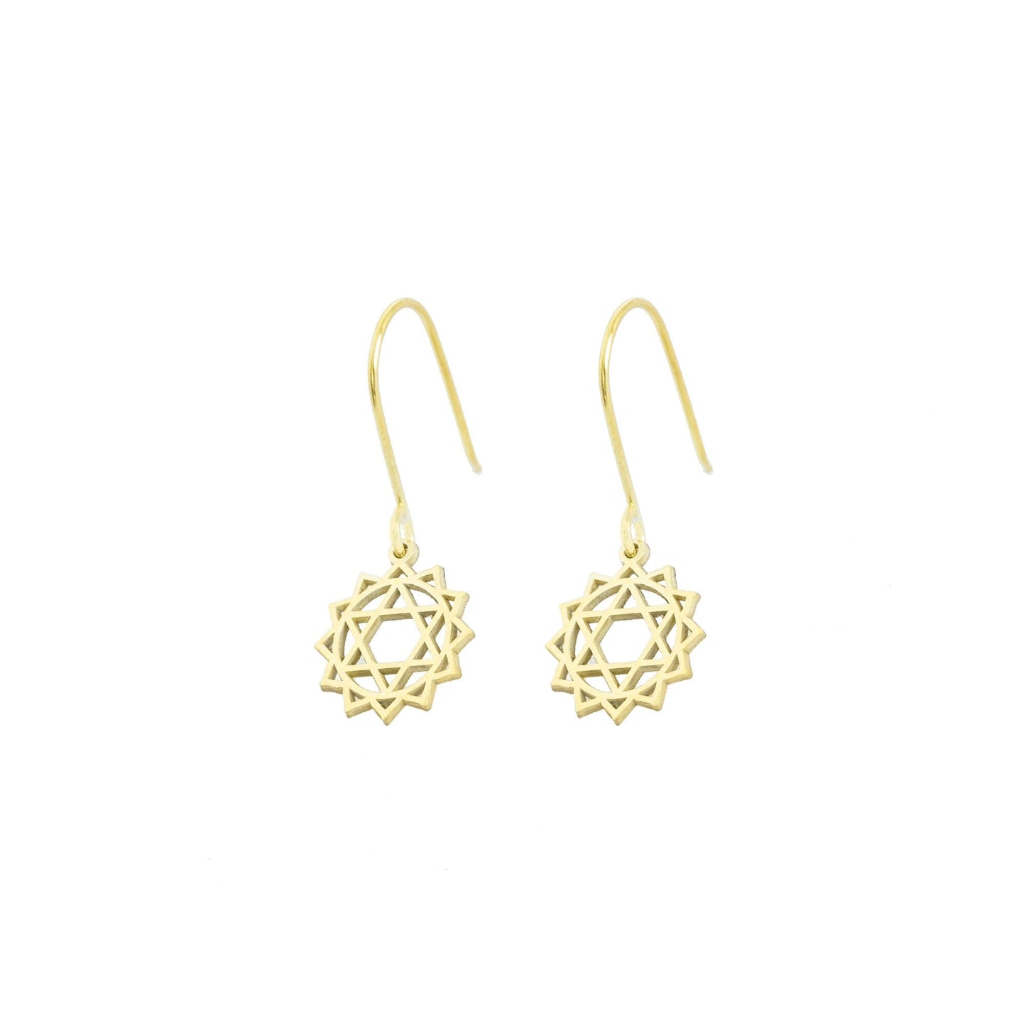 925 Sterling Silver Heart Chakra Earrings