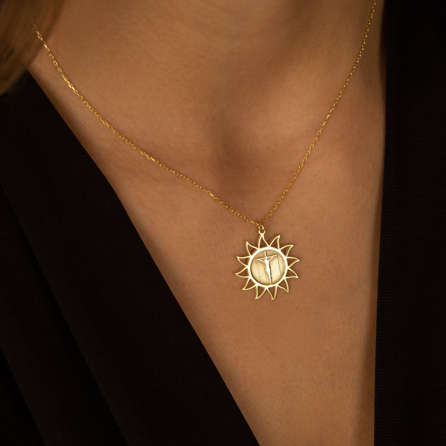 925 Sterling Silver Jesus Necklace