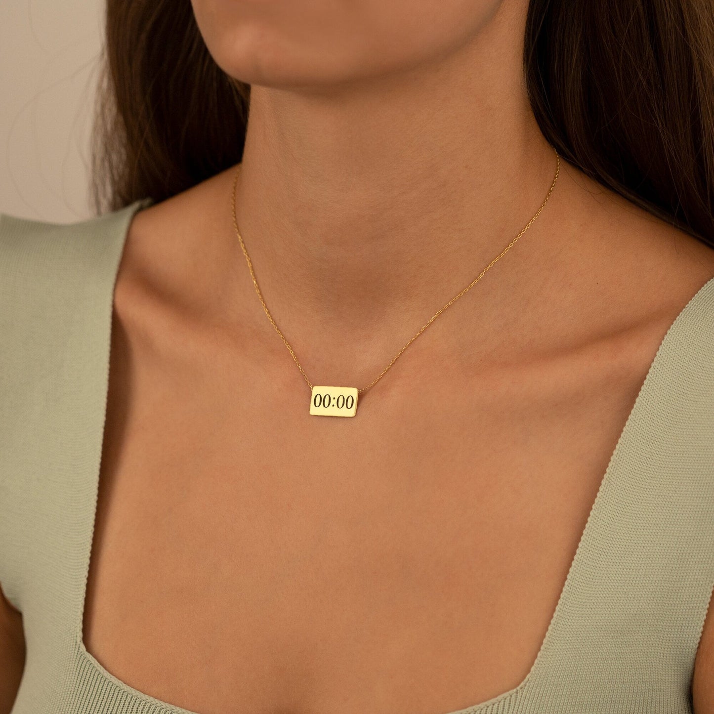 925 Sterling Silver Time Necklace