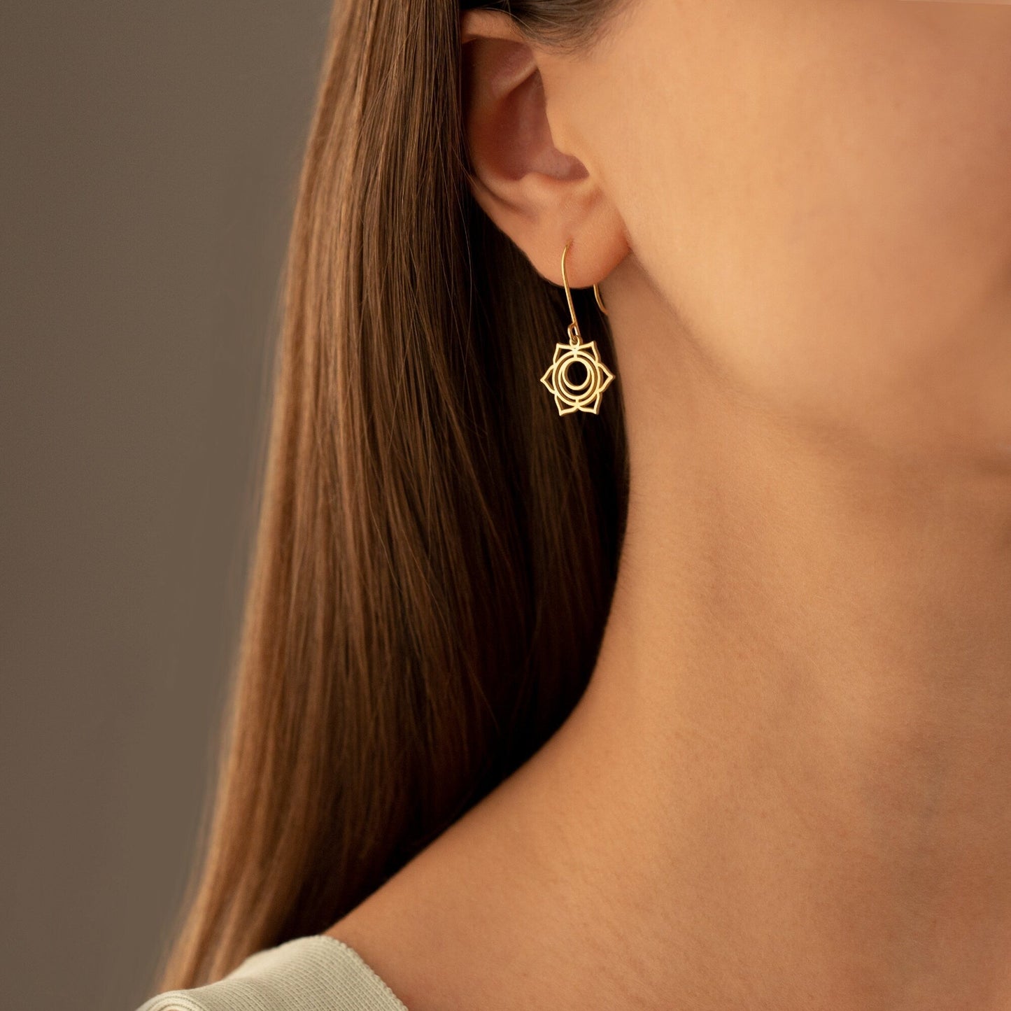 925 Sterling Silver Sacral Chakra Earrings