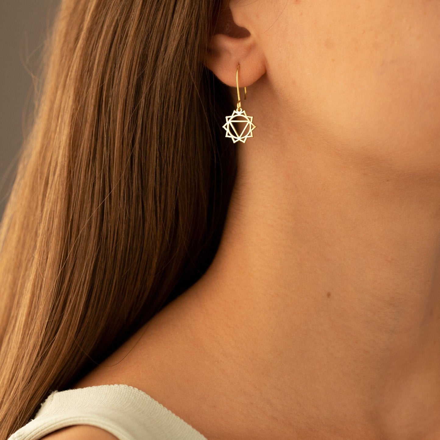 925 Sterling Silver Solar Plexus Chakra Earrings