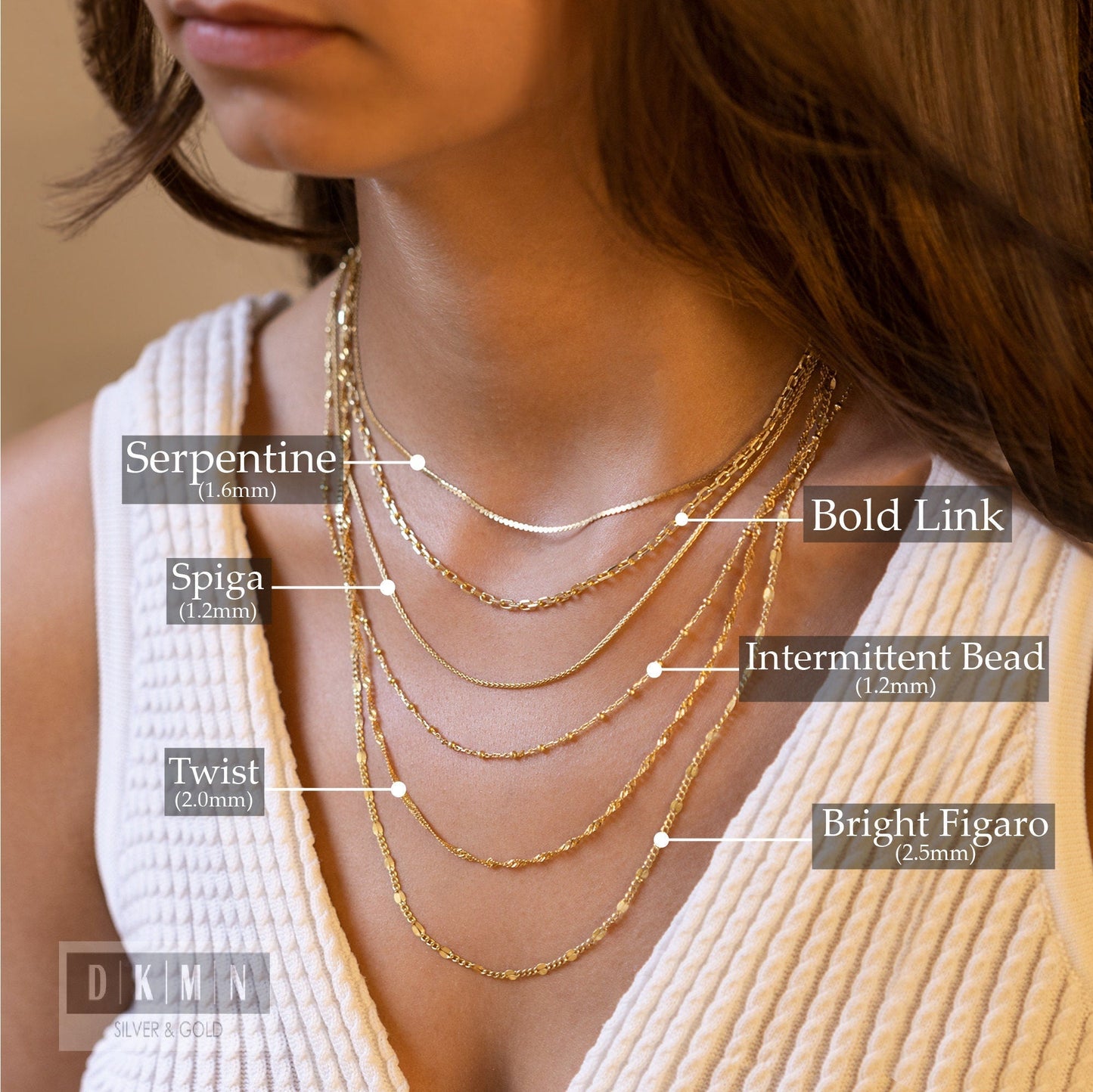 925 Sterling Silver Serpentine Chain Necklace