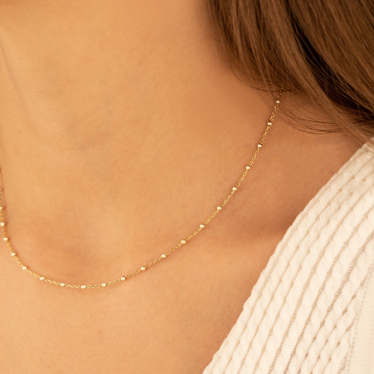 925 Sterling Silver Intermittent Bead Chain