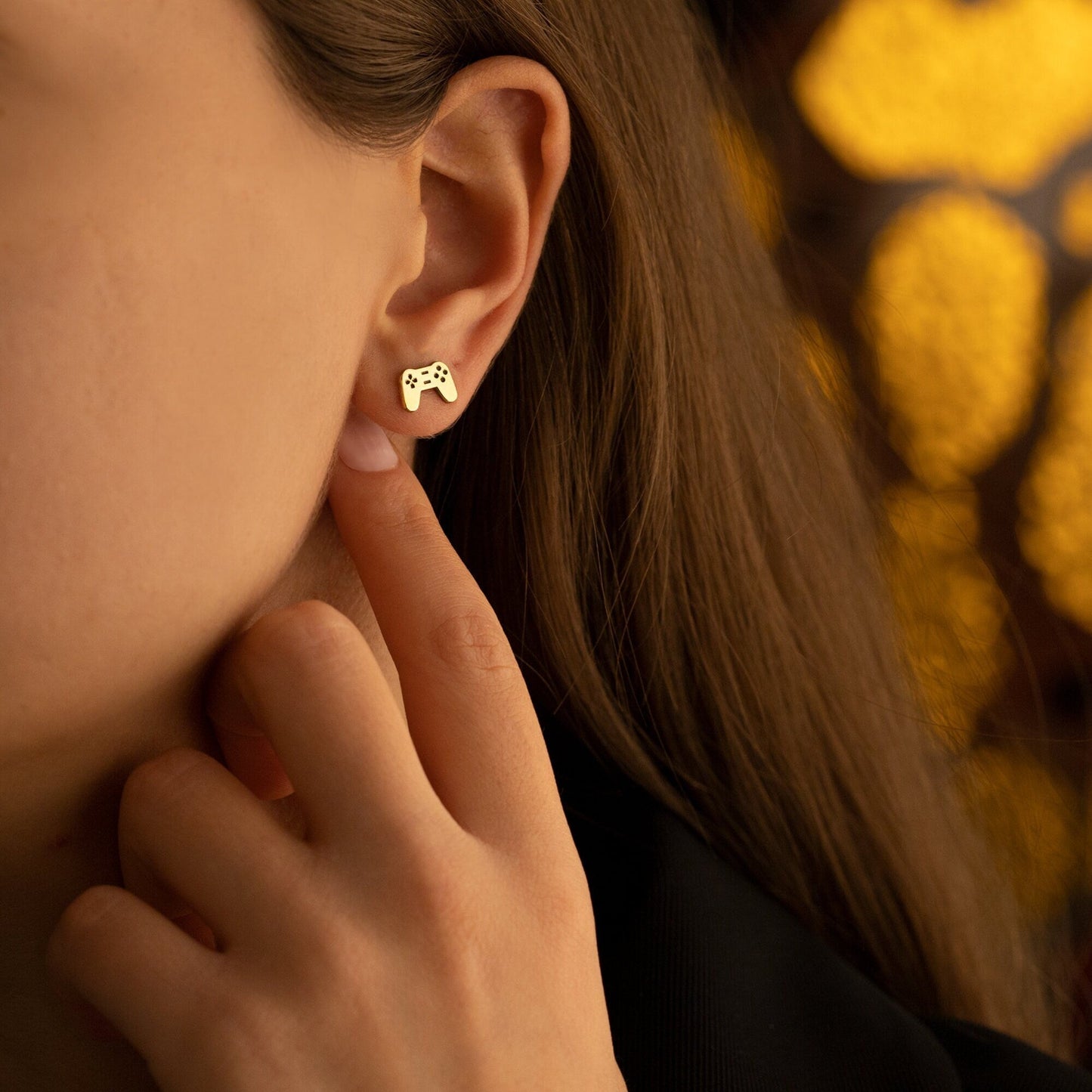 925 Sterling Silver Game Console Stud Earrings