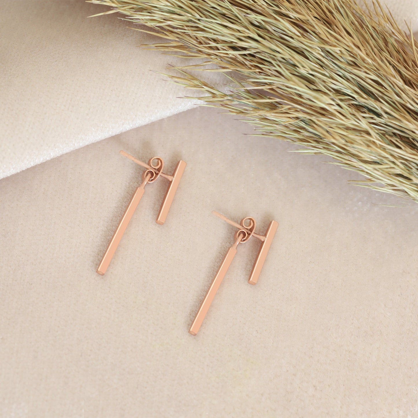 925 Sterling Silver Double Bar Ear Jacket Earrings