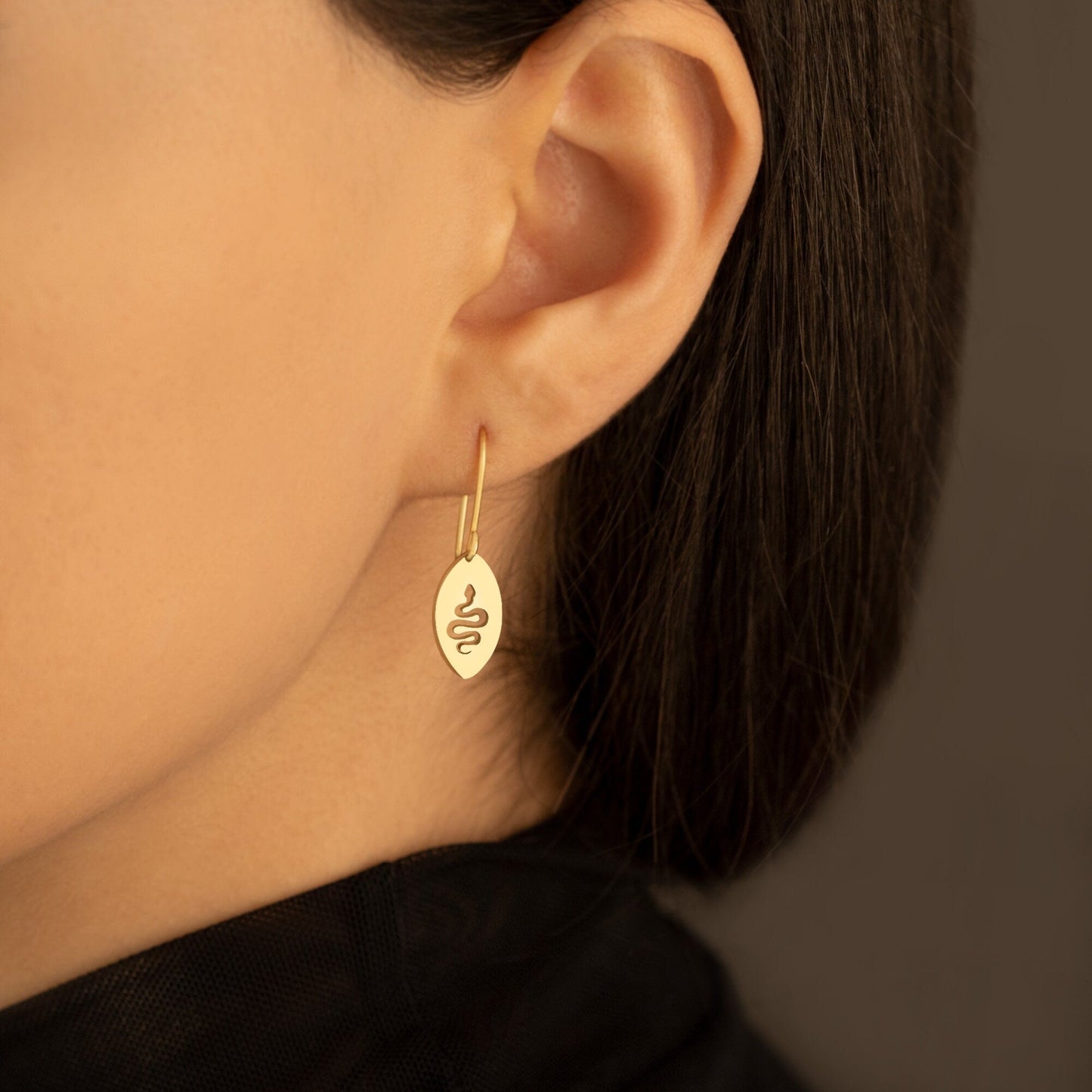 925 Sterling Silver Snake Dangle & Drop Earrings