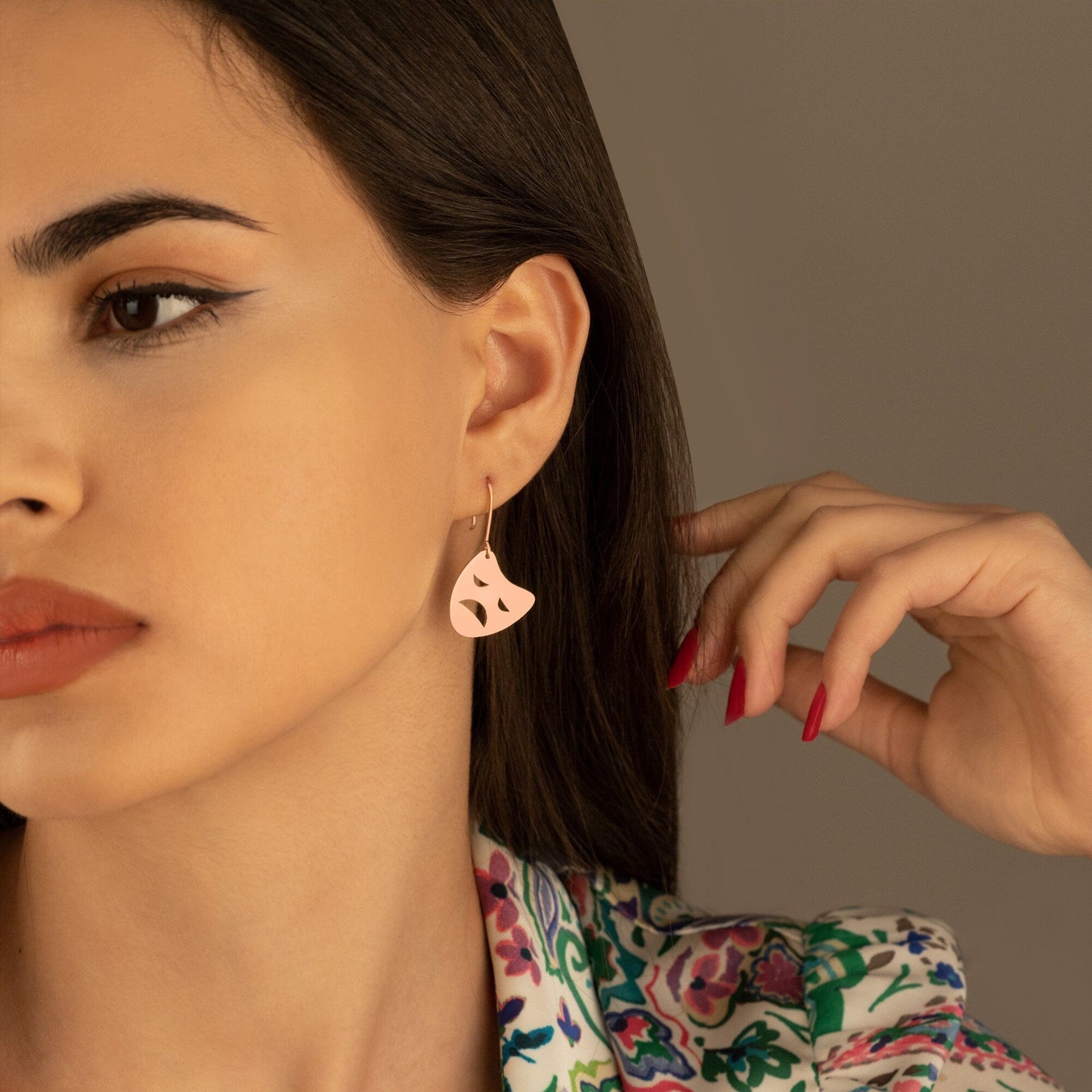 925 Sterling Silver Theater Mask Earrings