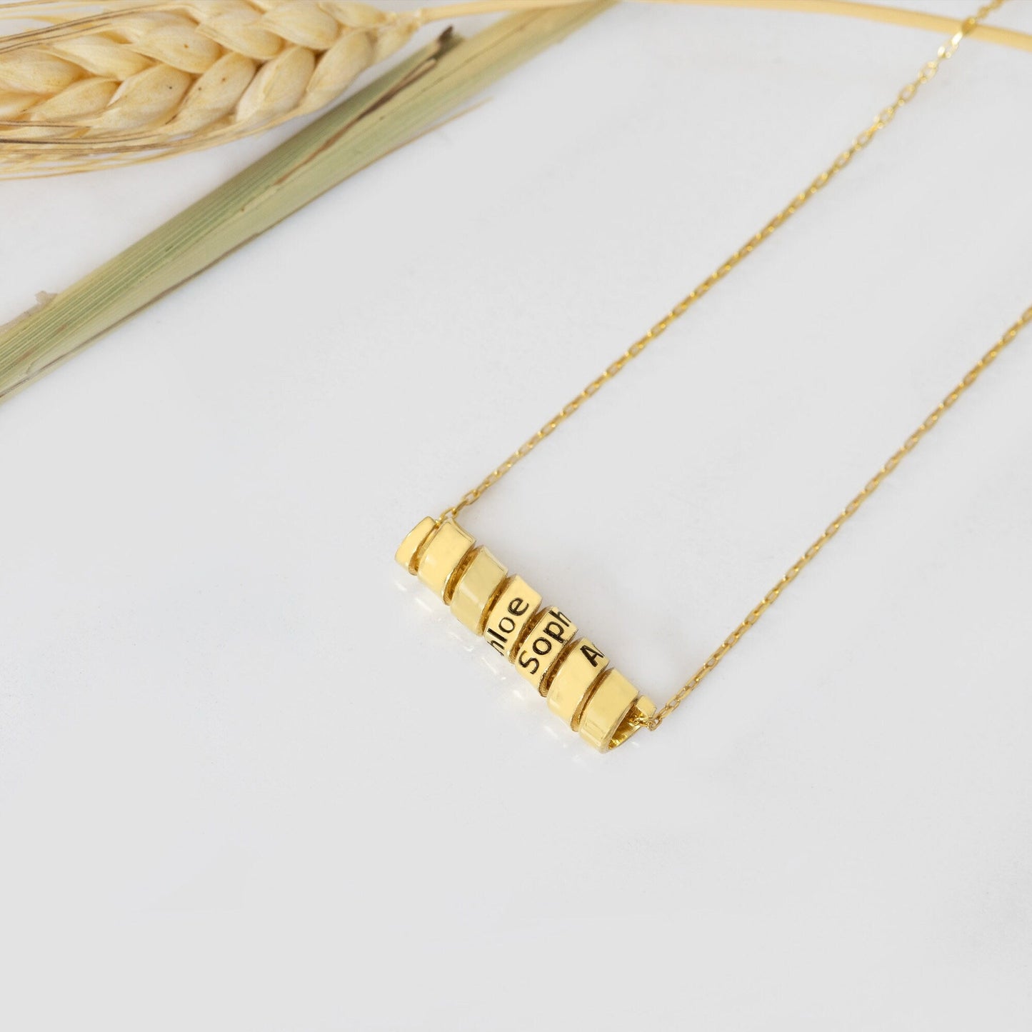925 Sterling Silver Personalized Roll Necklace