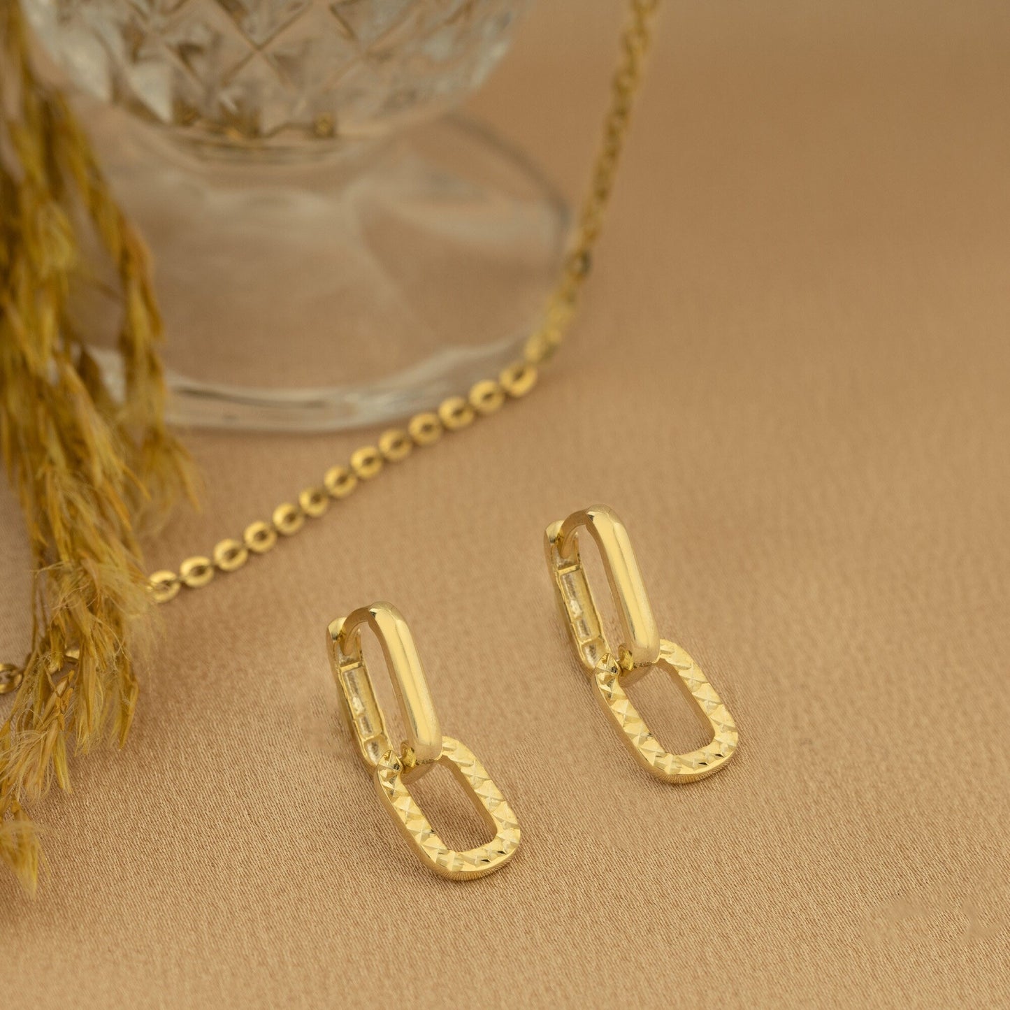 925 Sterling Silver Unique Double Hoop Earrings