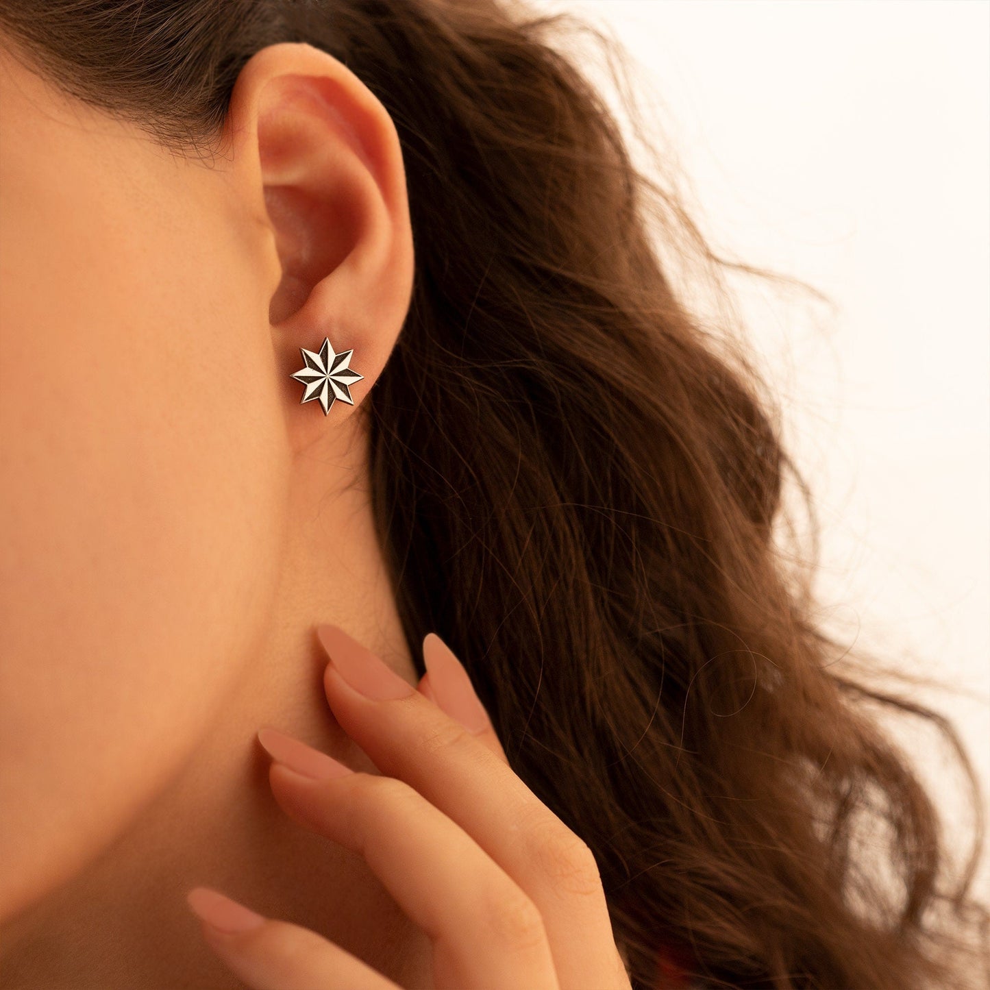 925 Sterling Silver Star Earrings for Women