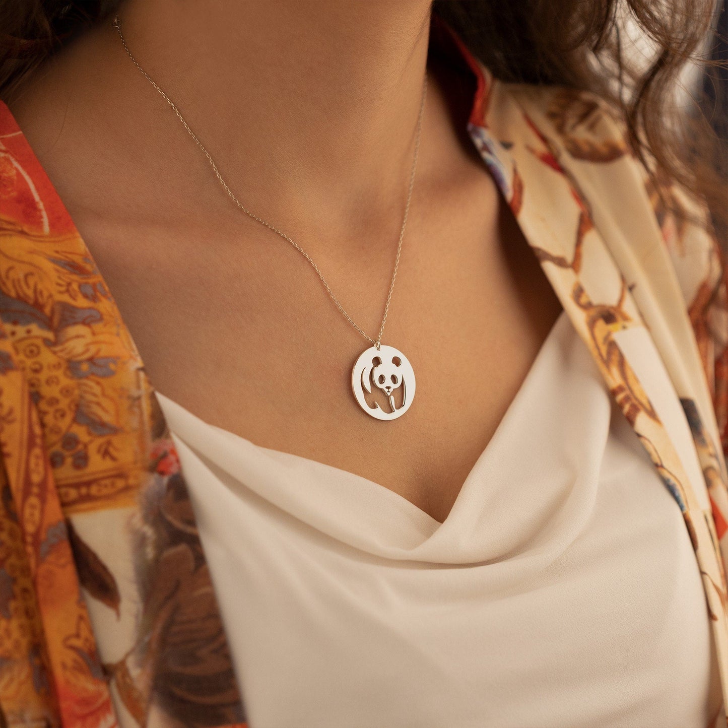 925 Sterling Silver Panda Necklace