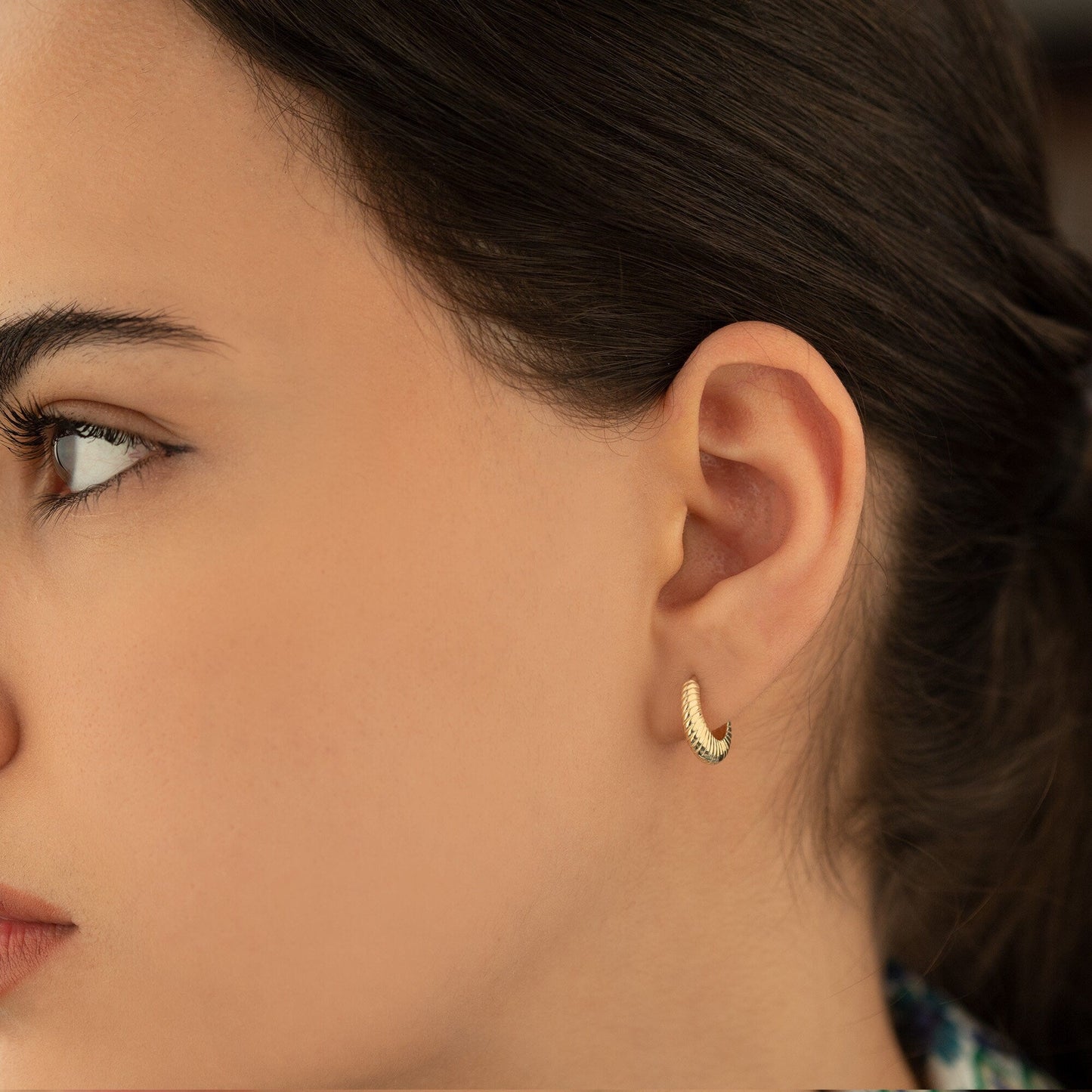 925 Sterling Silver Vintage Twisted Hoop Earrings