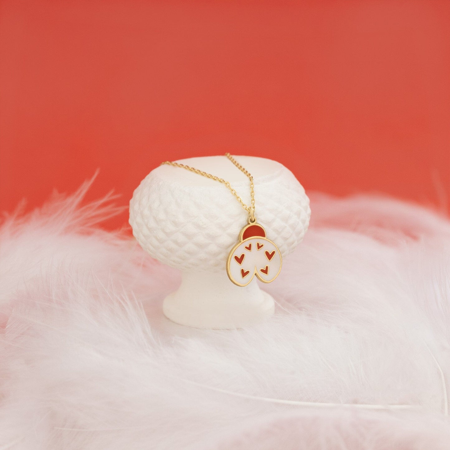 925 Sterling Silver Ladybug Enamel Necklace