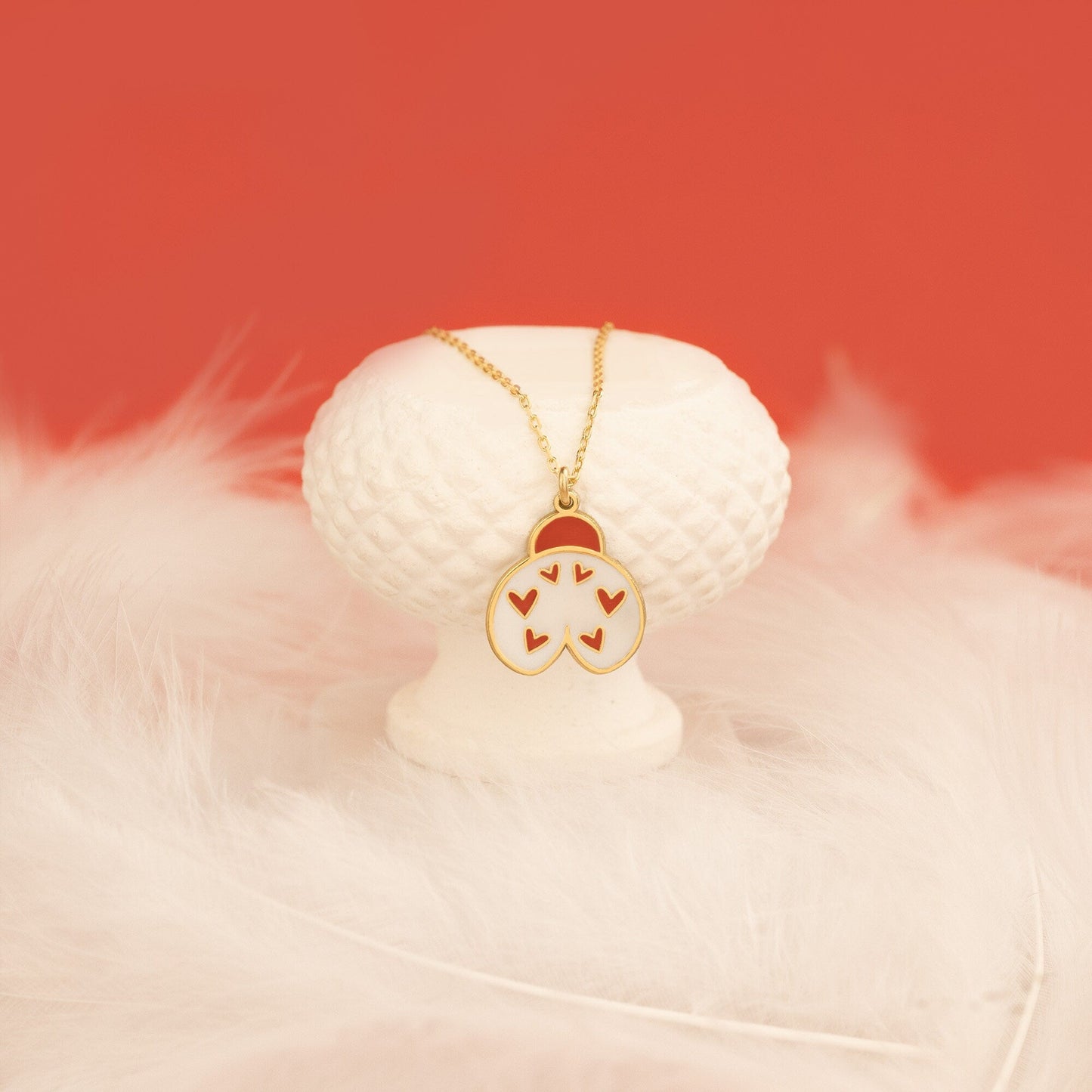 925 Sterling Silver Ladybug Enamel Necklace