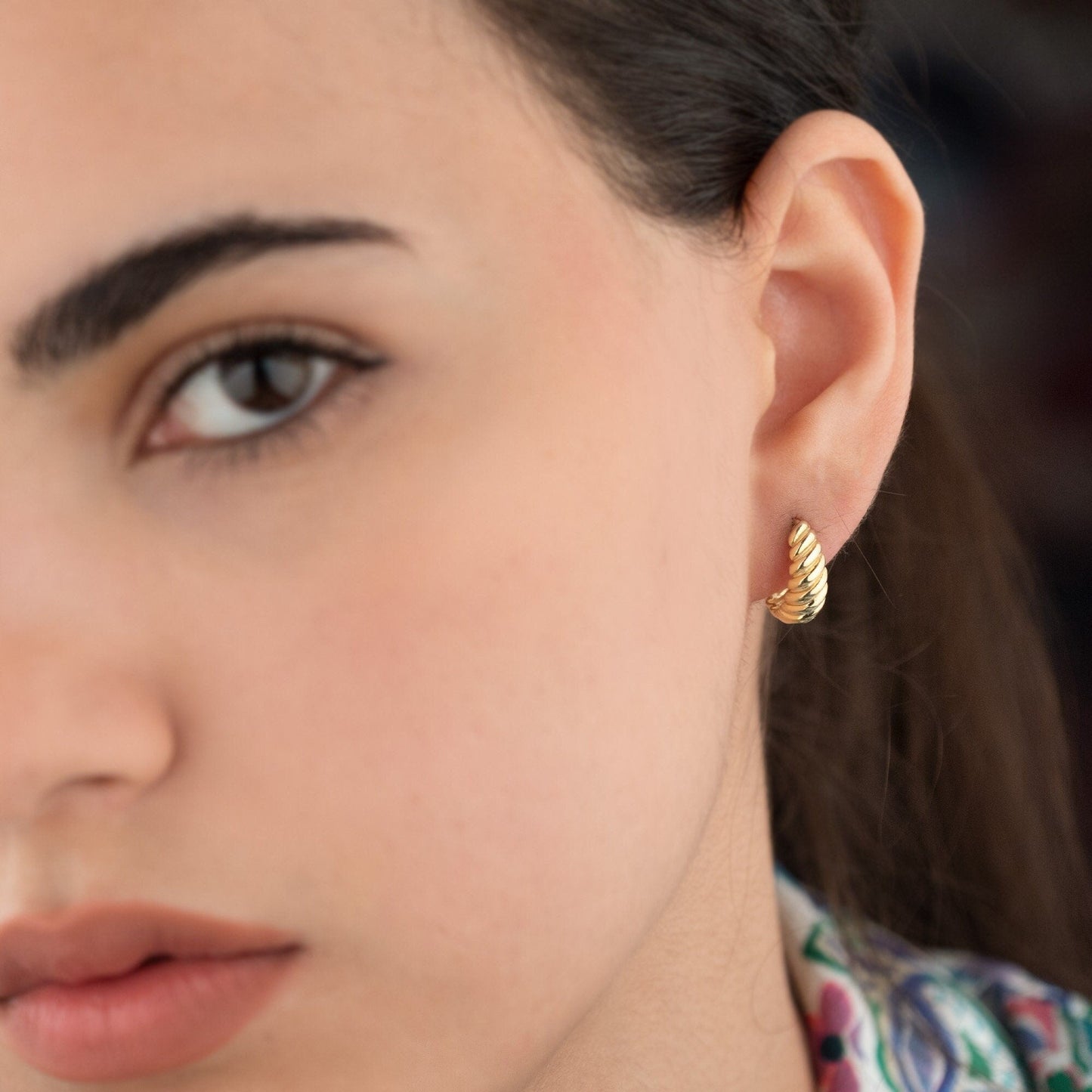 925 Sterling Silver Vintage Twisted Hoop Earrings