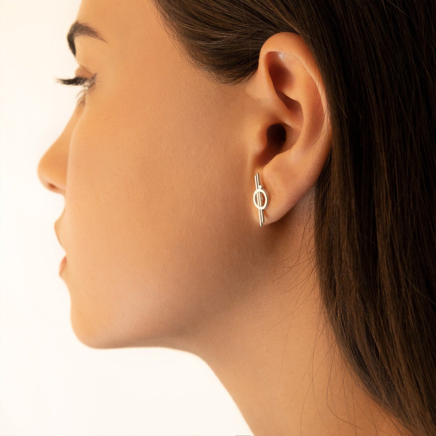 Chandrila Star Line Stud Earrings