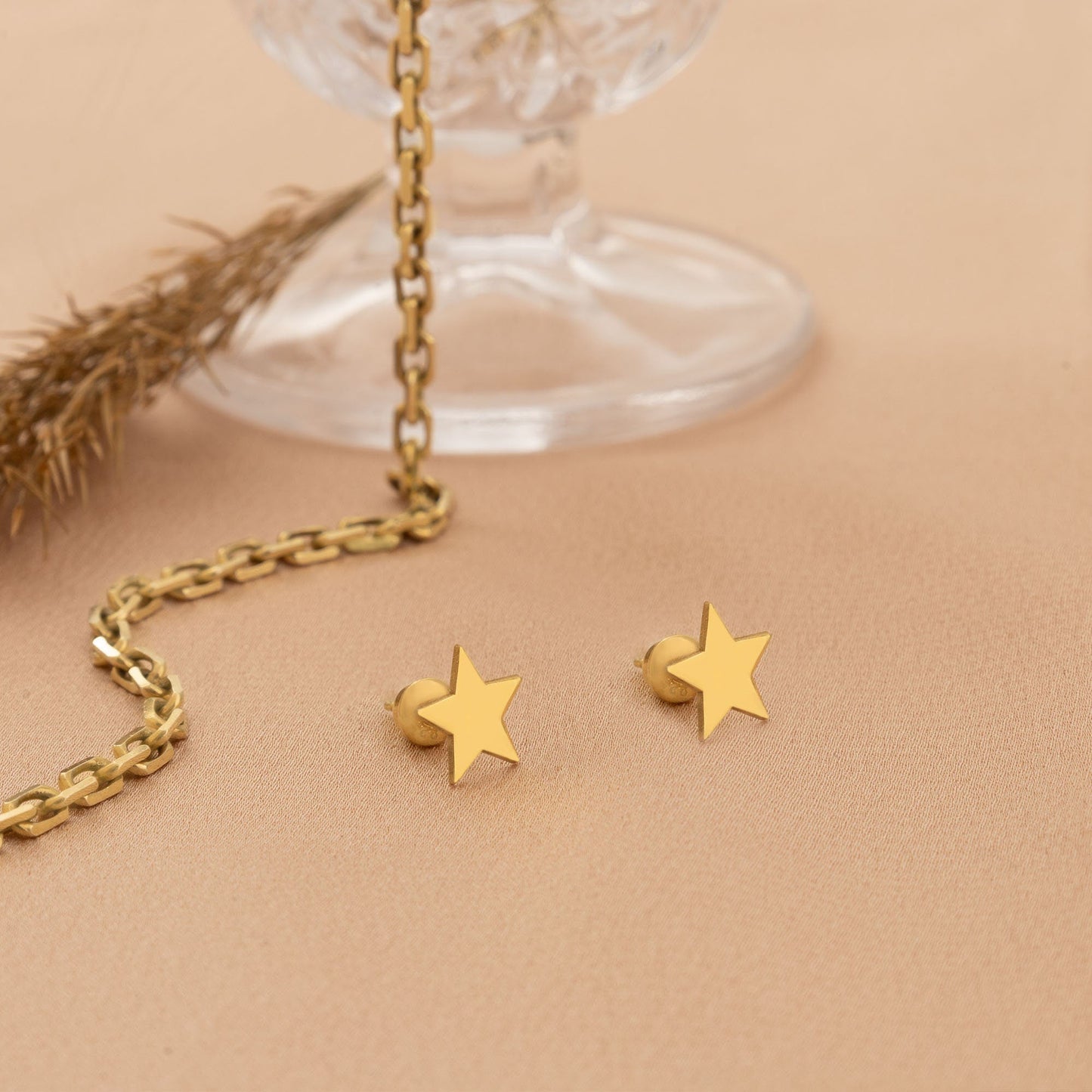 925 Sterling Silver Minimalist Star Stud Earrings