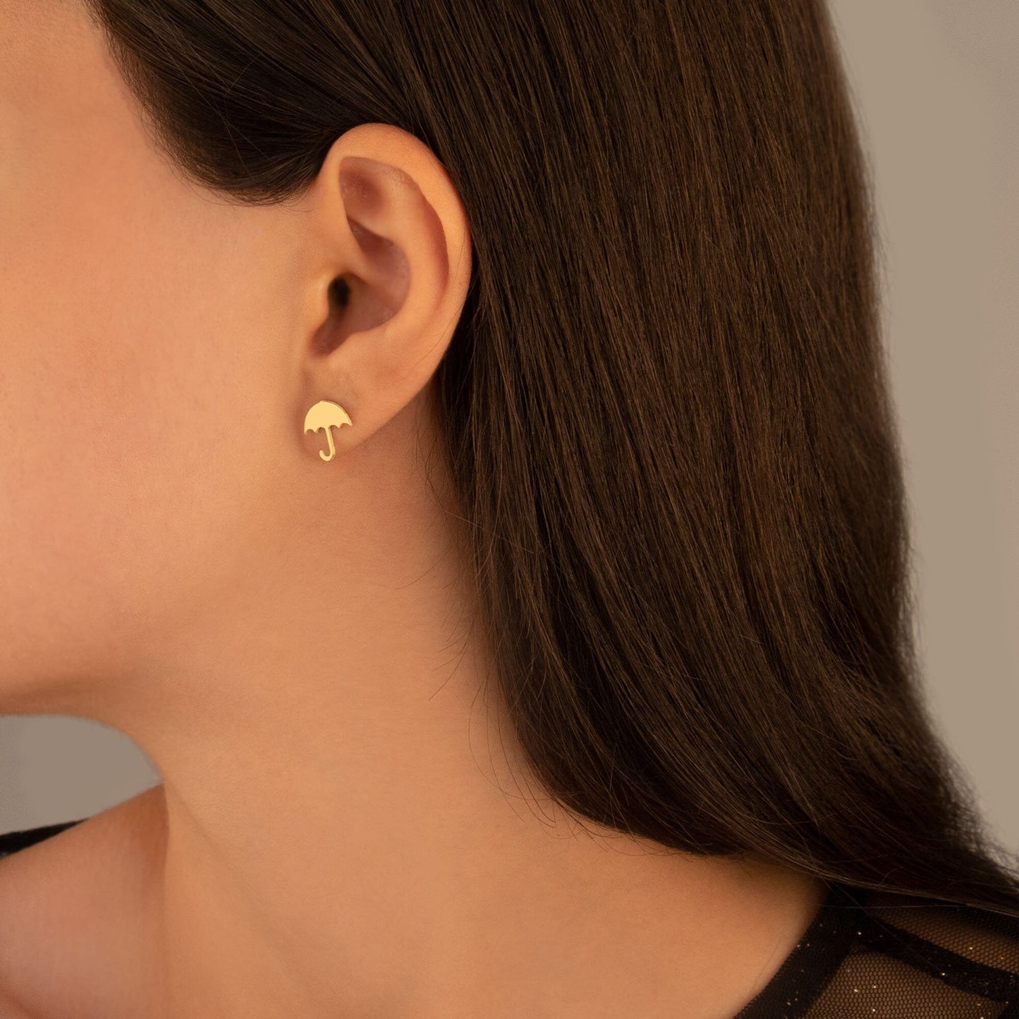 925 Sterling Silver Umbrella Stud Earrings