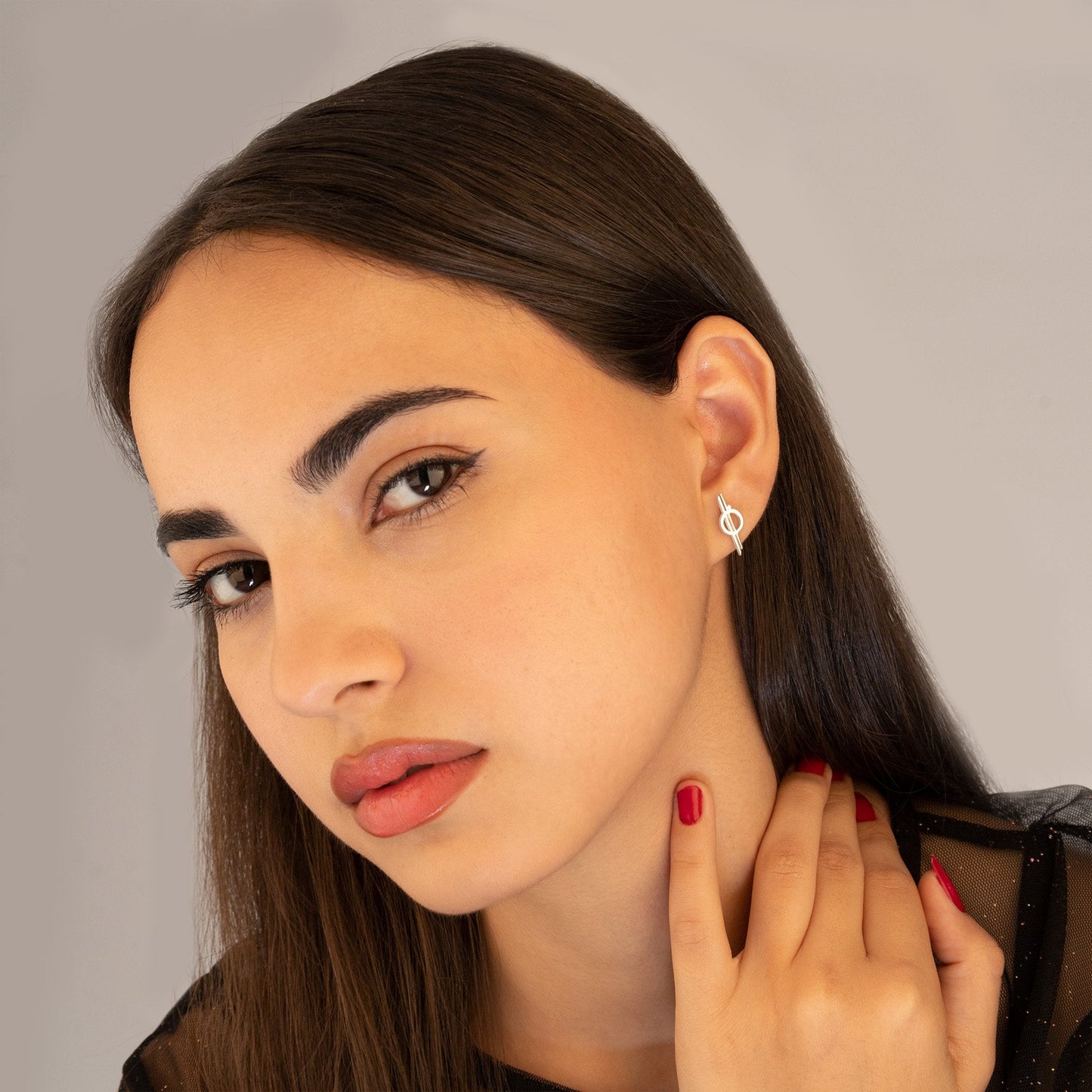 Chandrila Star Line Stud Earrings