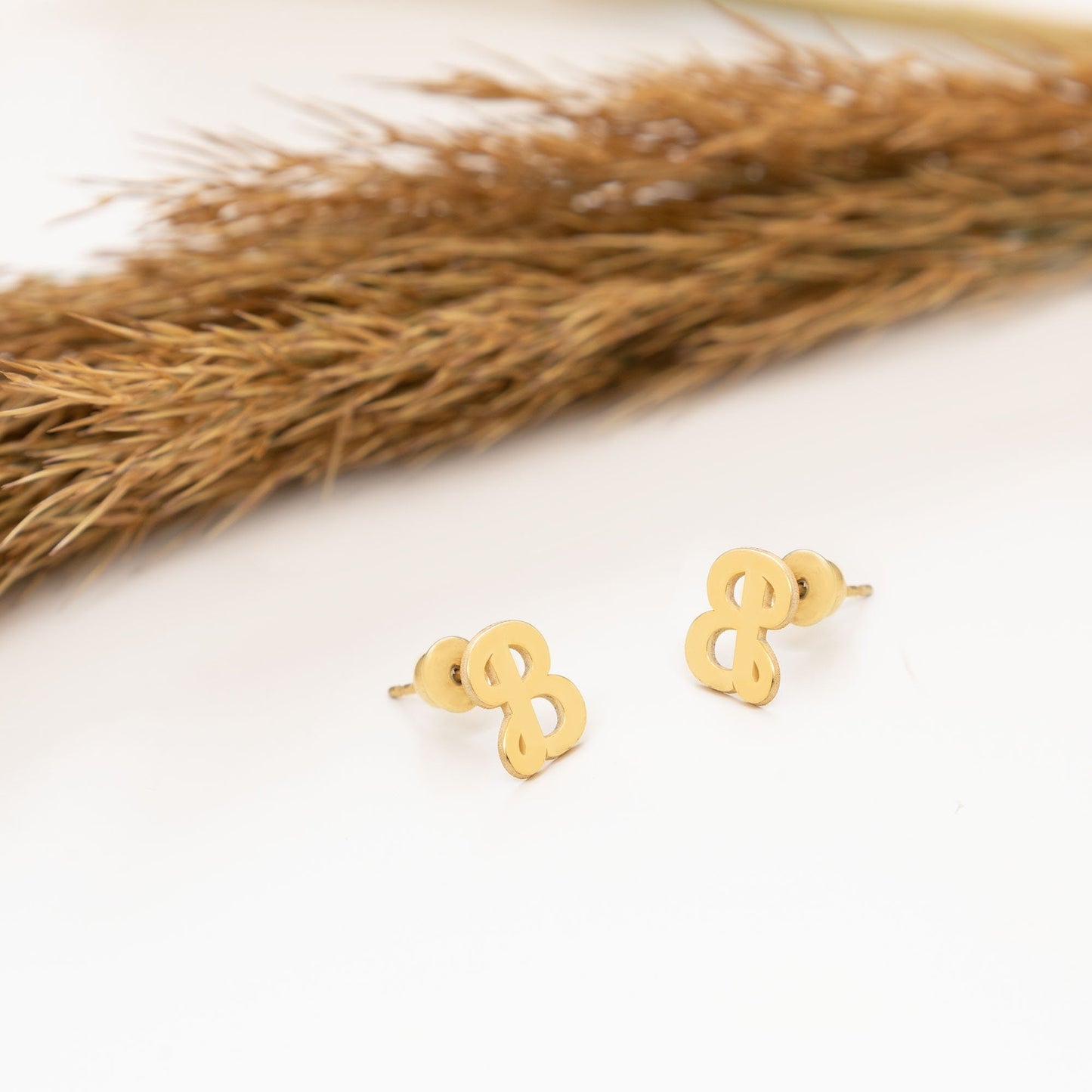 925 Sterling Silver Initial Earrings