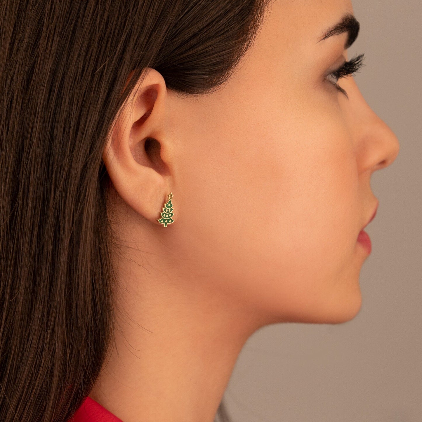 925 Sterling Silver Christmas Tree Earrings