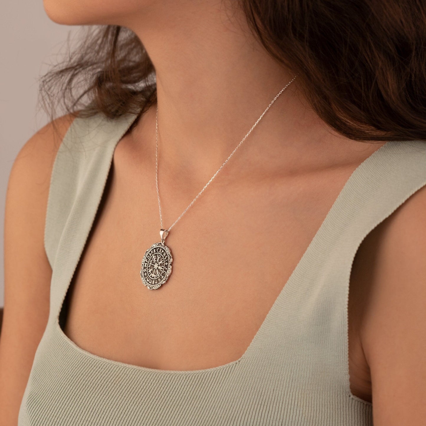 925 Sterling Silver Personalized Norse Vikings Amulet